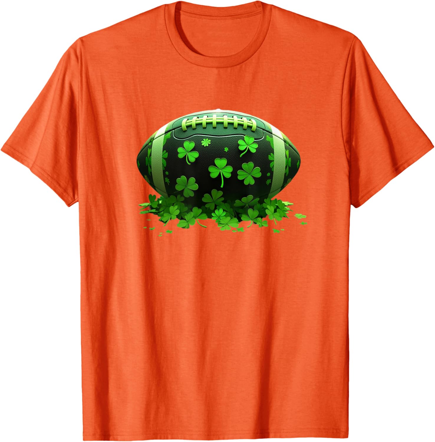 Lucky Shamrock Football Lovers T-Shirt for St Patricks Day Fun - 4