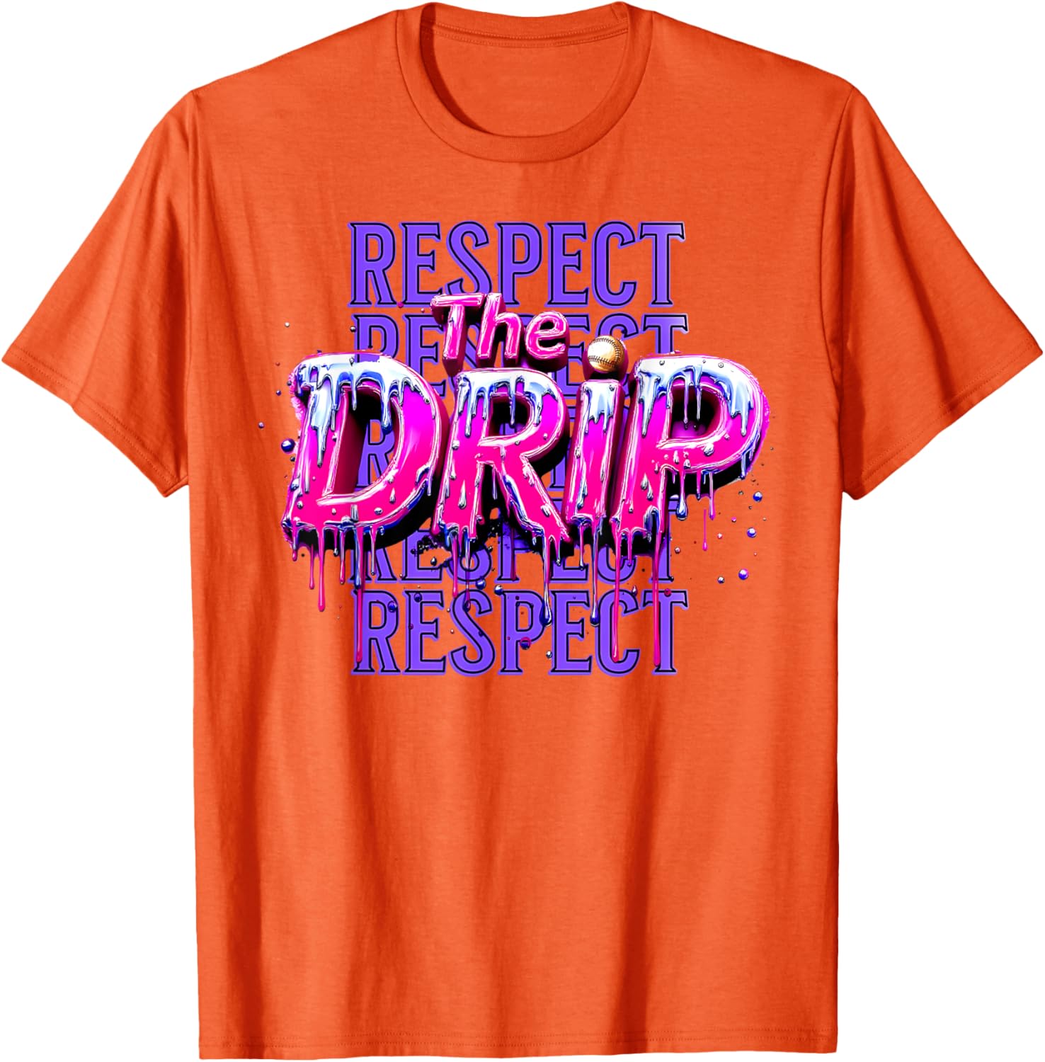 Respect The Drip Baseball Ice Cream Drip T-Shirt for Cool Style - 26