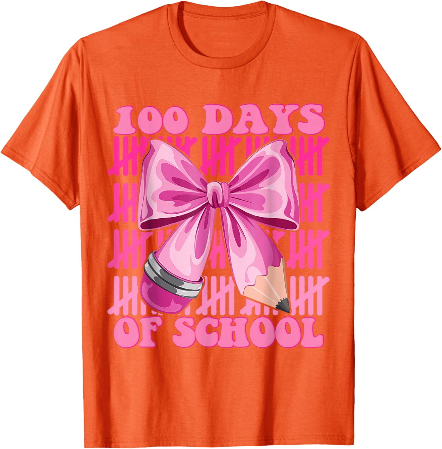 100 Days of School Girls Coquette Bow T-Shirt for Celebrating Milestones - 26