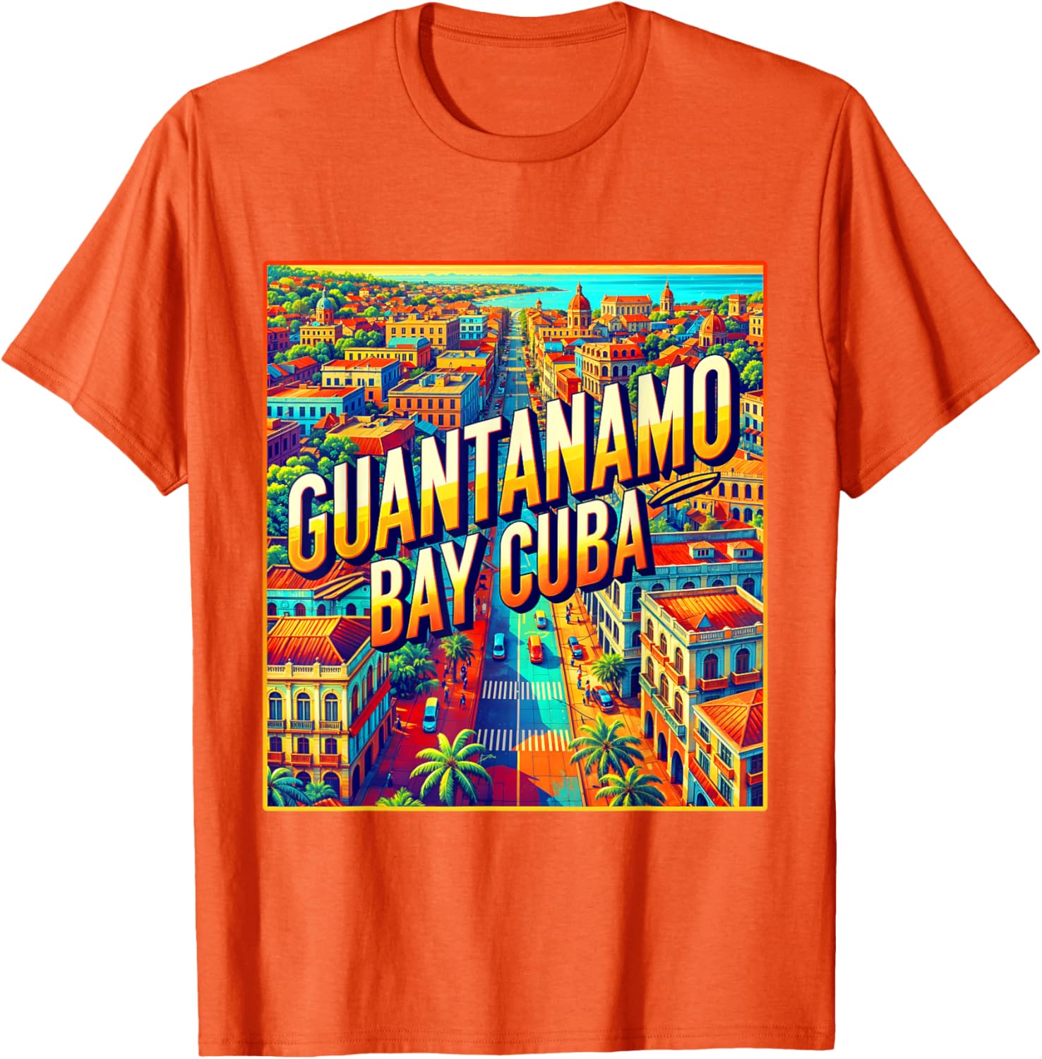 Vintage Retro Guantanamo Bay Cuba T-Shirt for Family Trips - 7