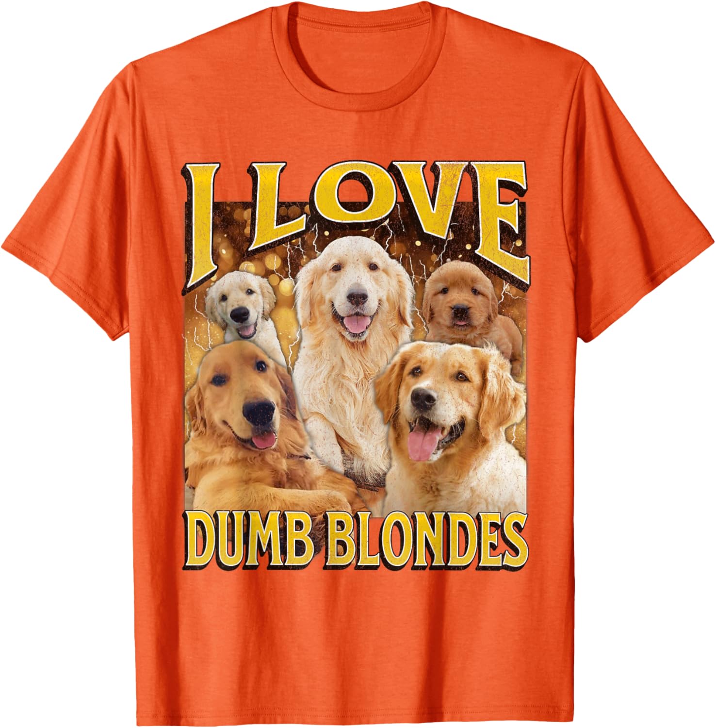 I Love Dumb Blondes Funny Dog Meme Graphic T-Shirt for Pet Lovers - 3