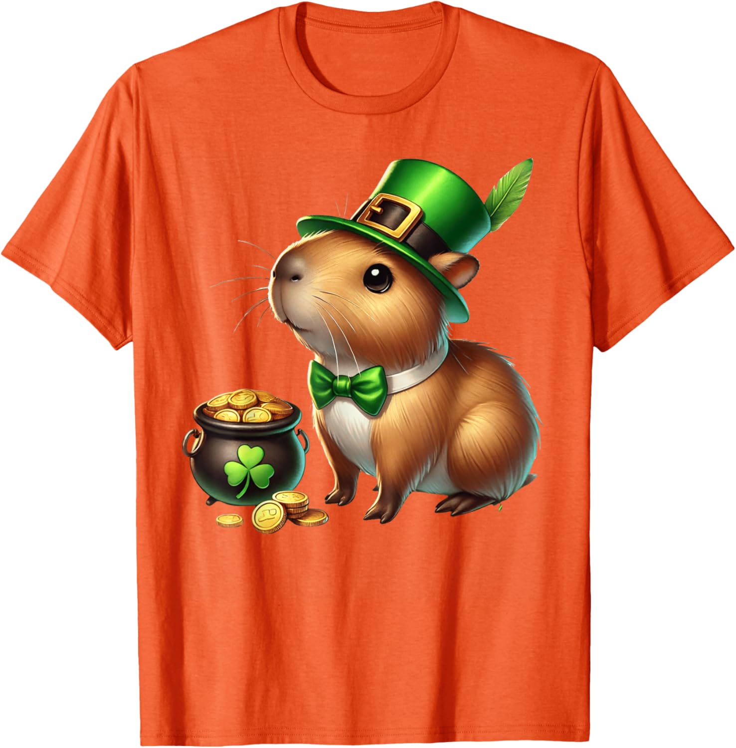 Adorable Guinea Pig Leprechaun St Patrick's Day Kids T-Shirt - 17