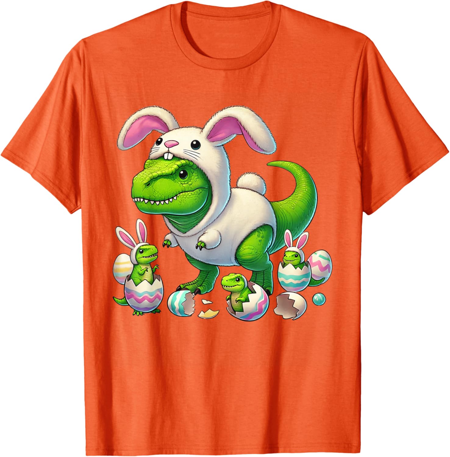 Funny Easter T-Rex Bunny Ears Kids T-Shirt for Boys - Dino Costume Delight - 10