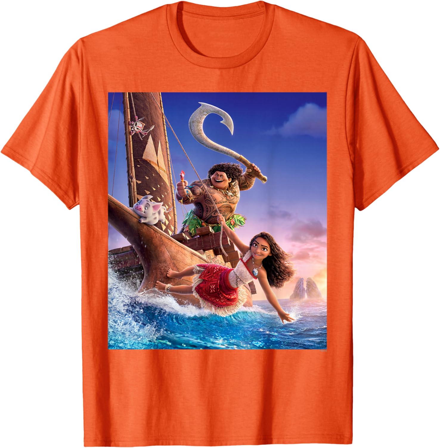 Disney Moana Adventure T-Shirt with Maui and Friends for Kids and Adults - 5