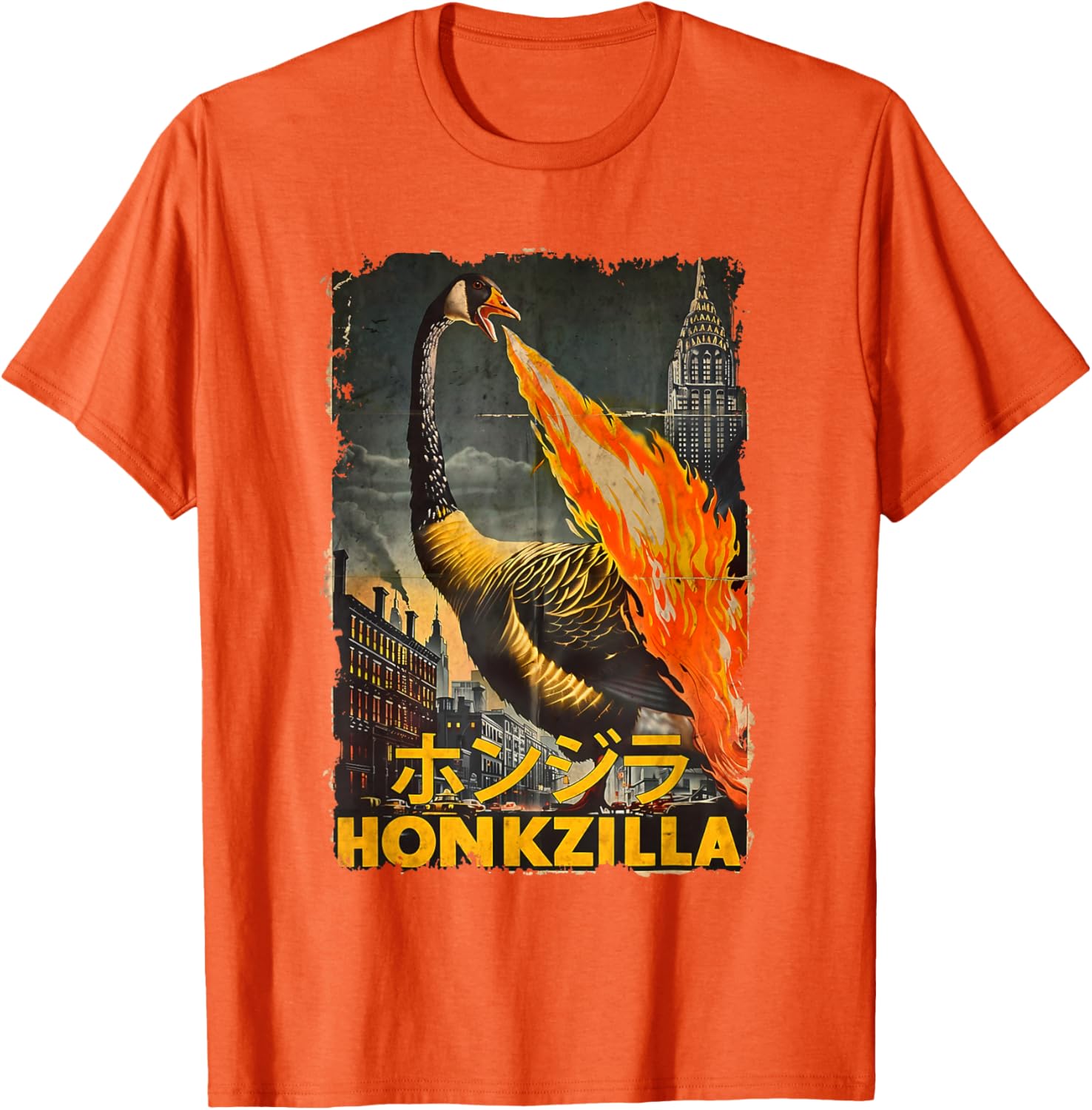 Vintage Honkzilla Silly Goose Catzilla T-Shirt for Fun, Quirky Style - 28