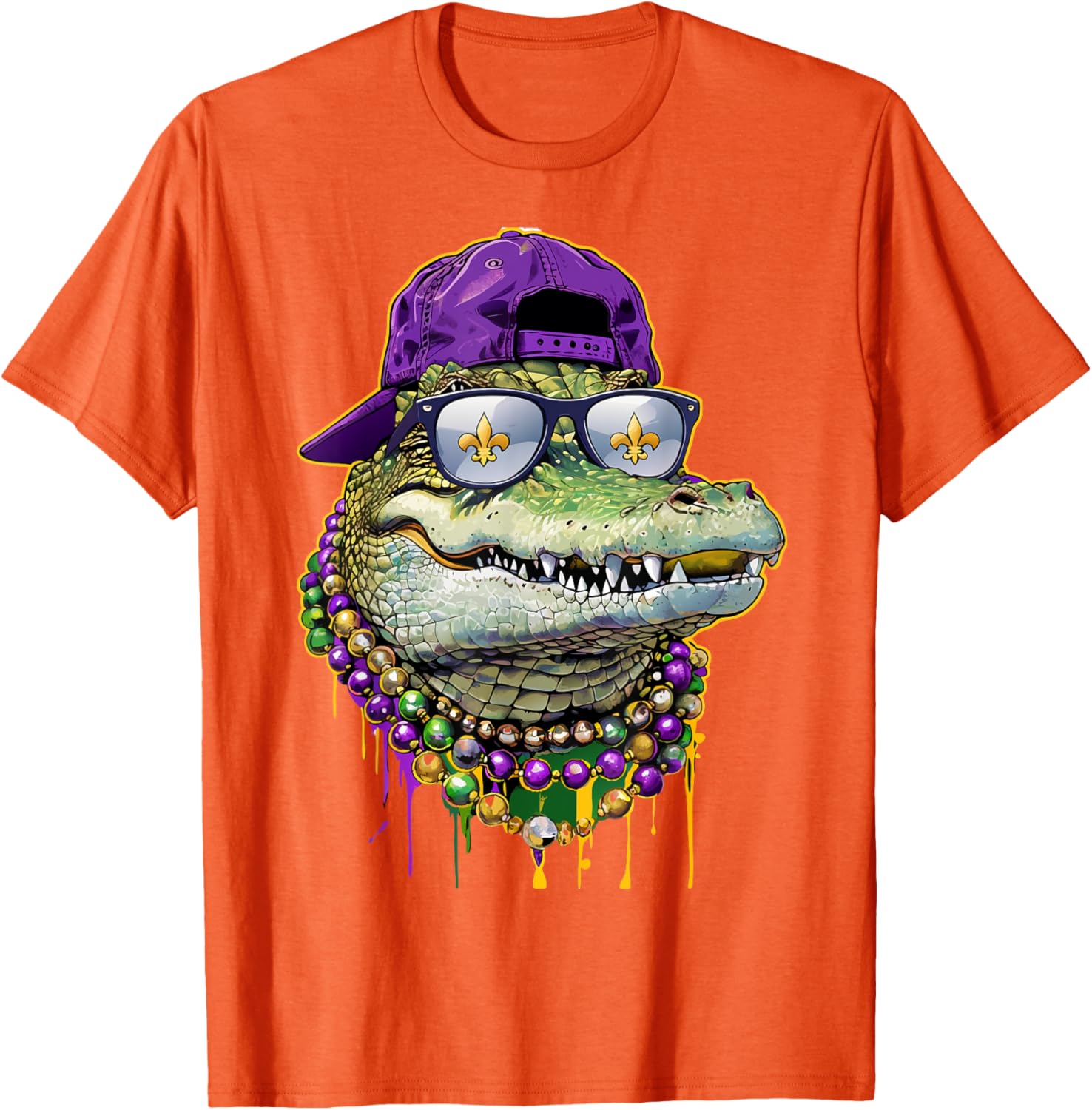 Mardigator Mardi Gras Alligator Costume T-Shirt for Men and Women - 2