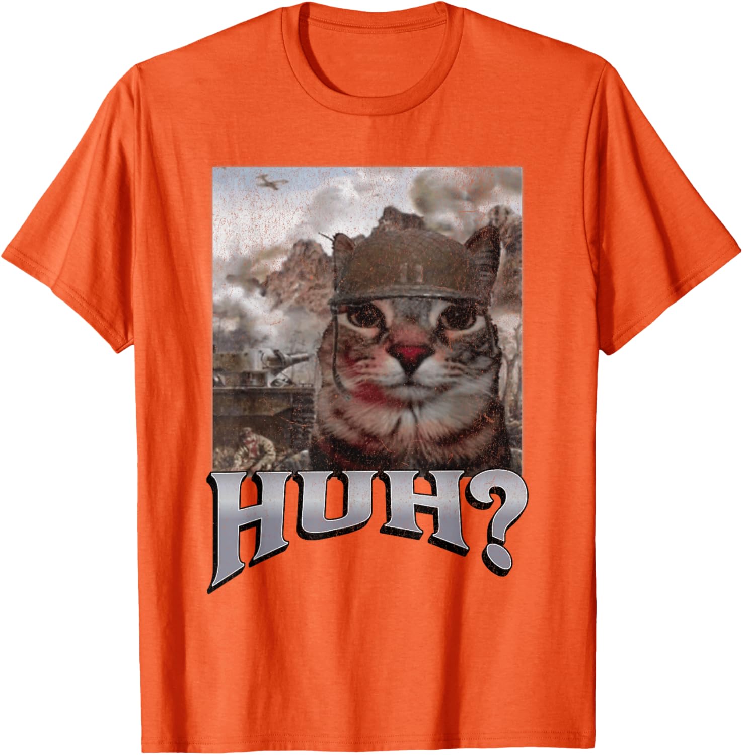 Funny Cat Meme T-Shirt for Men and Women - Huh? Graphic Tee - 1