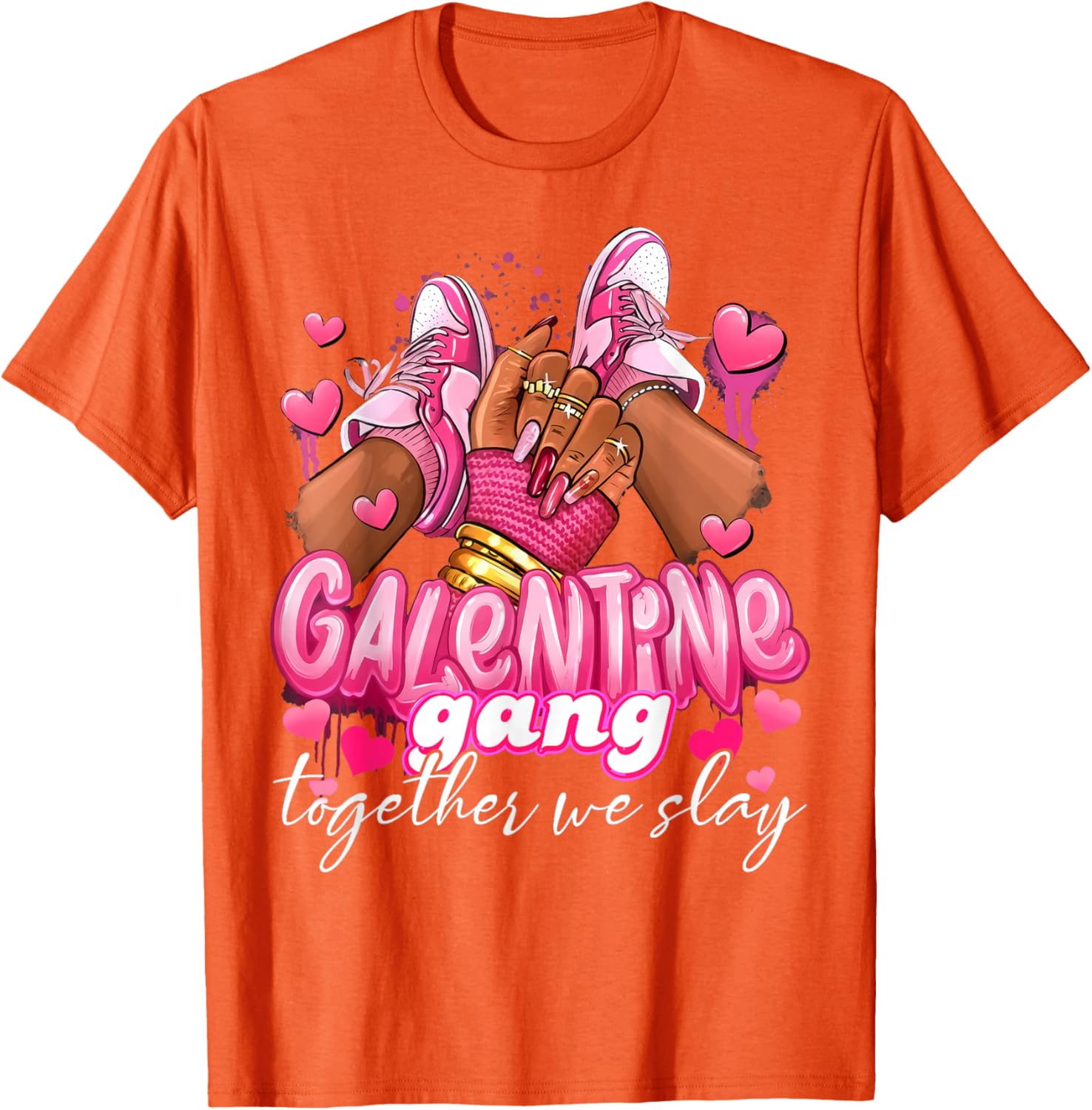 Women Galentine Gang Together We Slay Valentine's Day T-Shirt - 20
