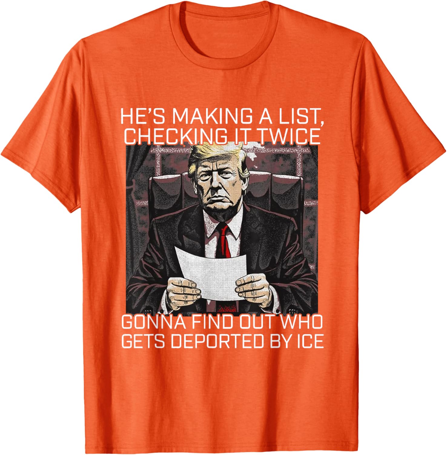 He's Making A List Checking It Twice T-Shirt for Christmas Cheer - 13