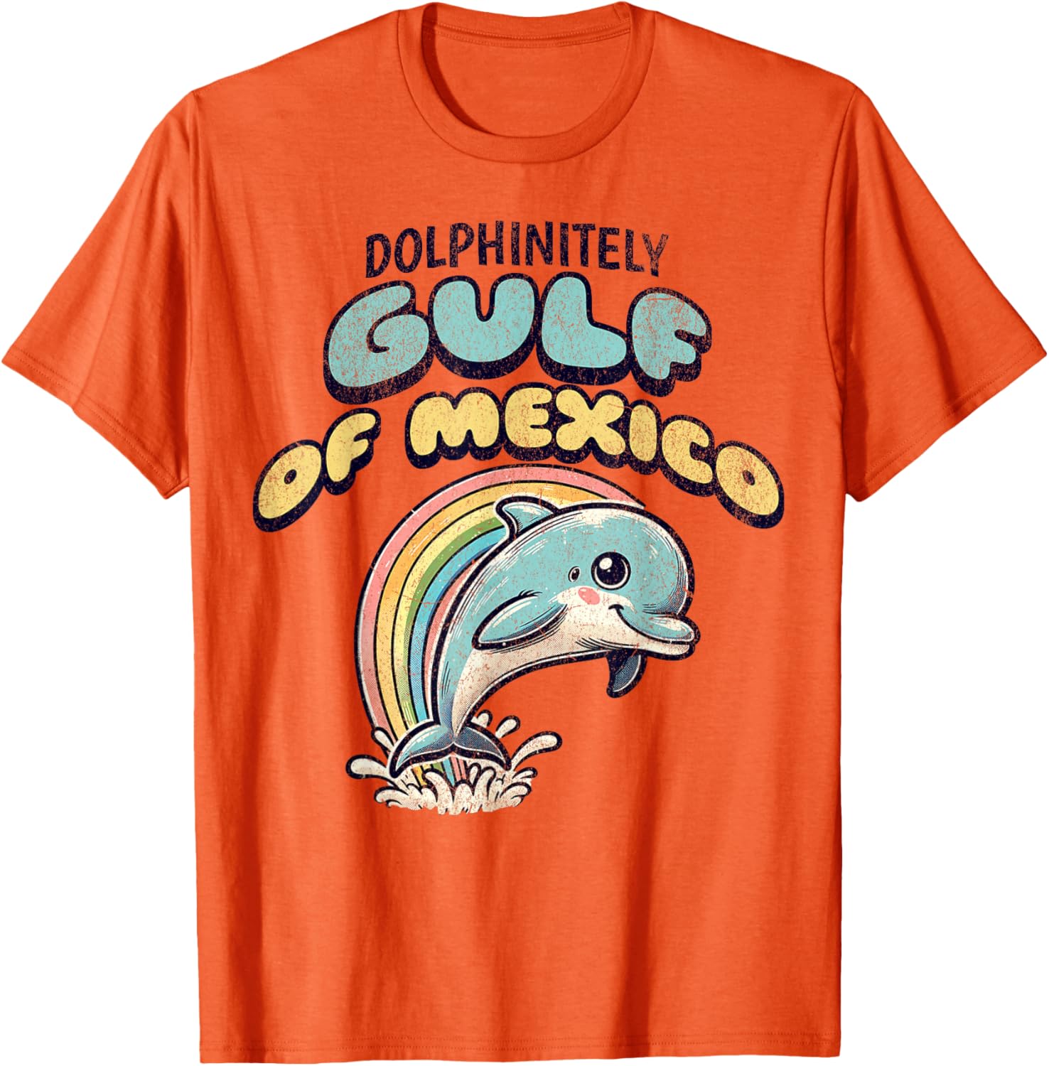 Vintage Retro Dolphin T-Shirt Gulf of Mexico Fun Summer Apparel - 8
