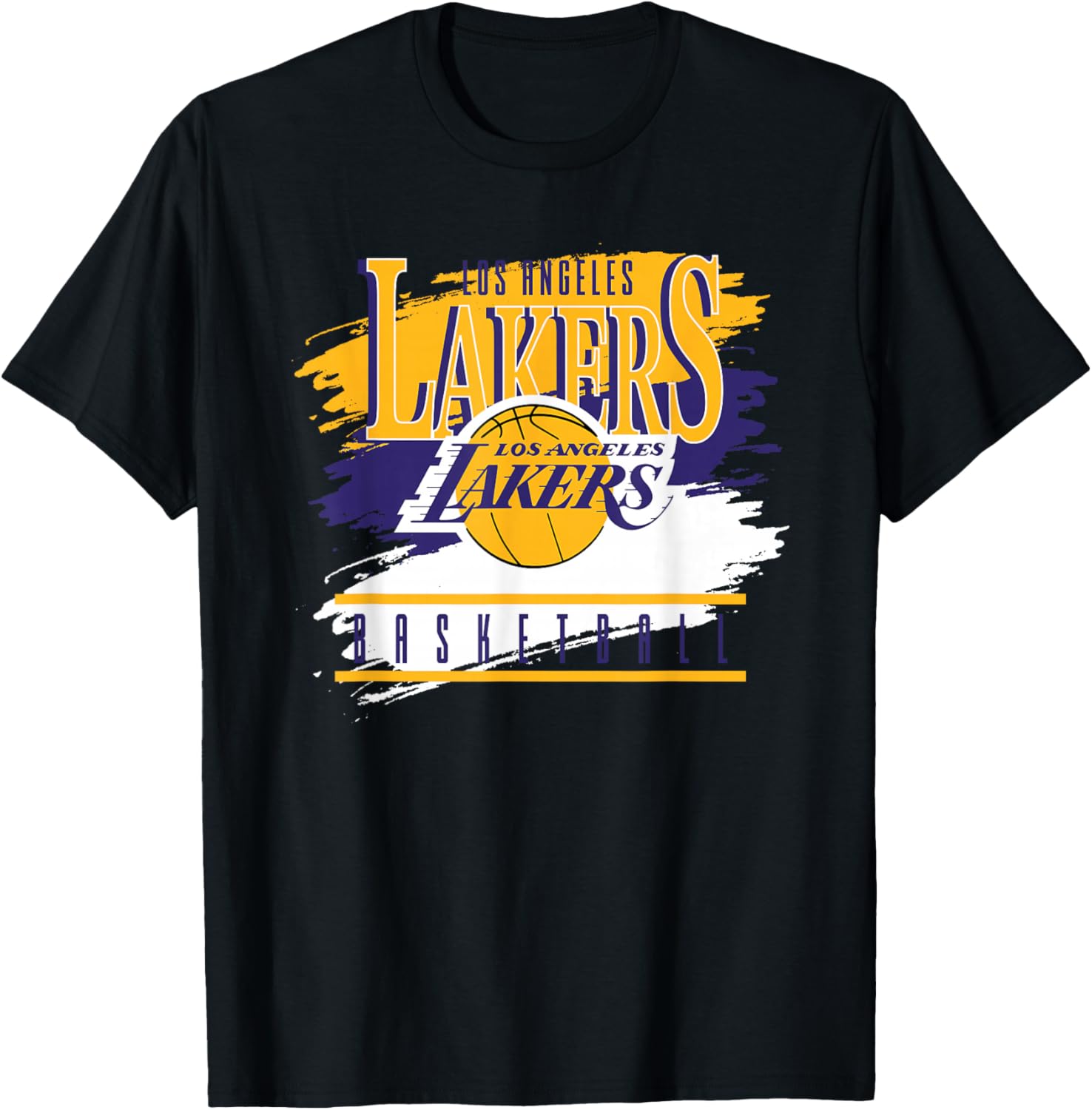 NBA Los Angeles Lakers Spilled Paint T-Shirt for Fans and Players - 3