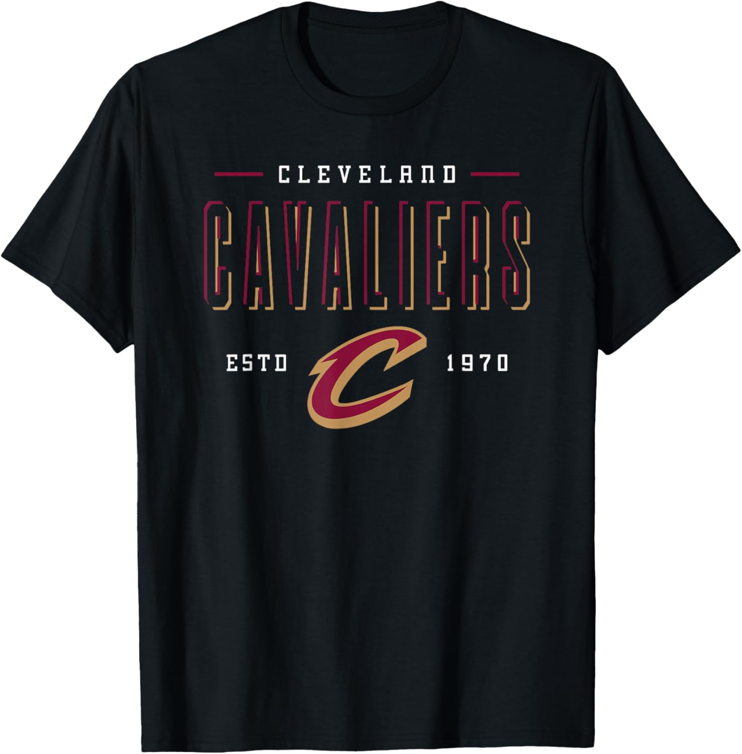 NBA Cleveland Cavaliers Negative Space T-Shirt for Fans and Collectors - 1