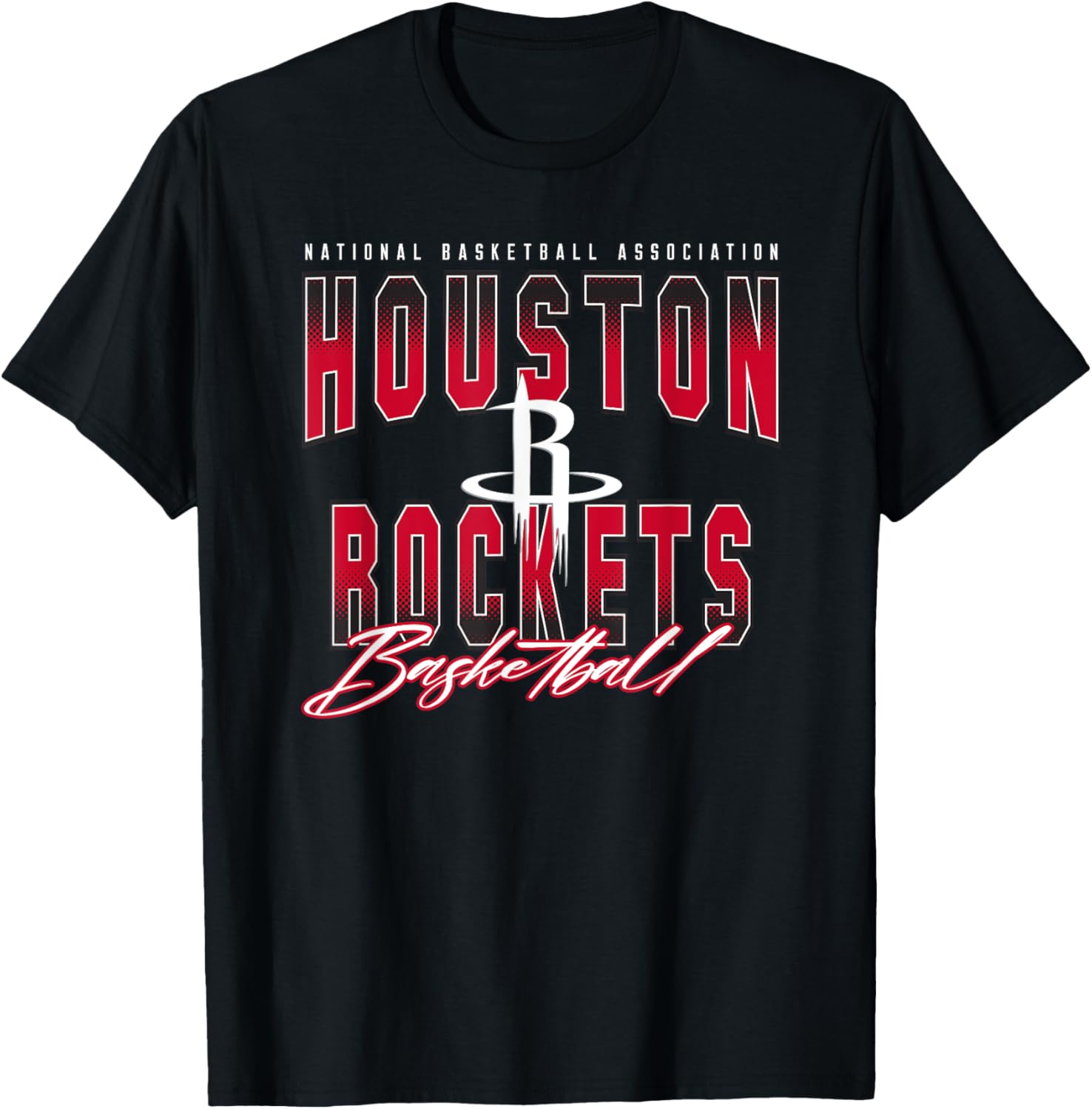 NBA Official Houston Rockets Fade Out T-Shirt for Fan Gear and Style - 3