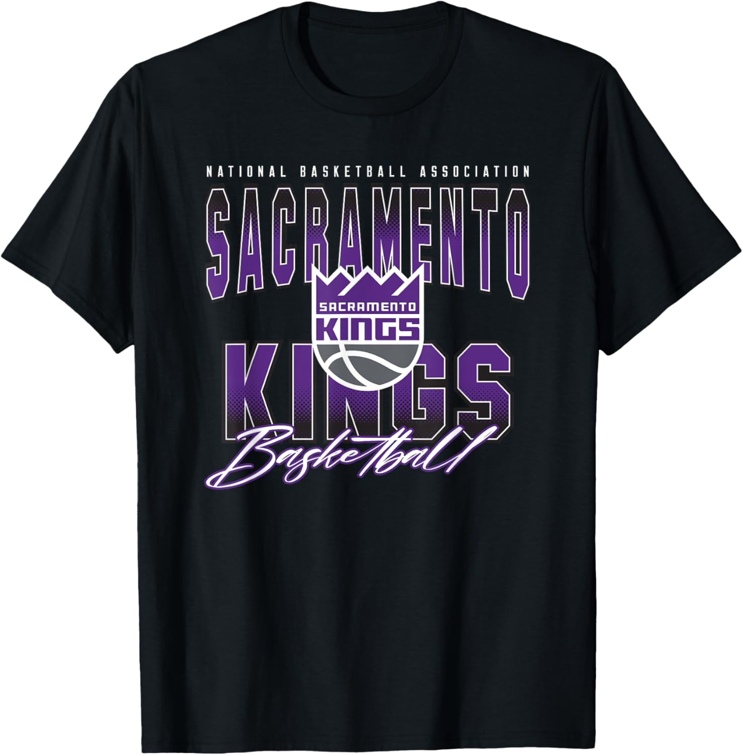 Official NBA Sacramento Kings Fade Out T-Shirt for Fans and Style - 2