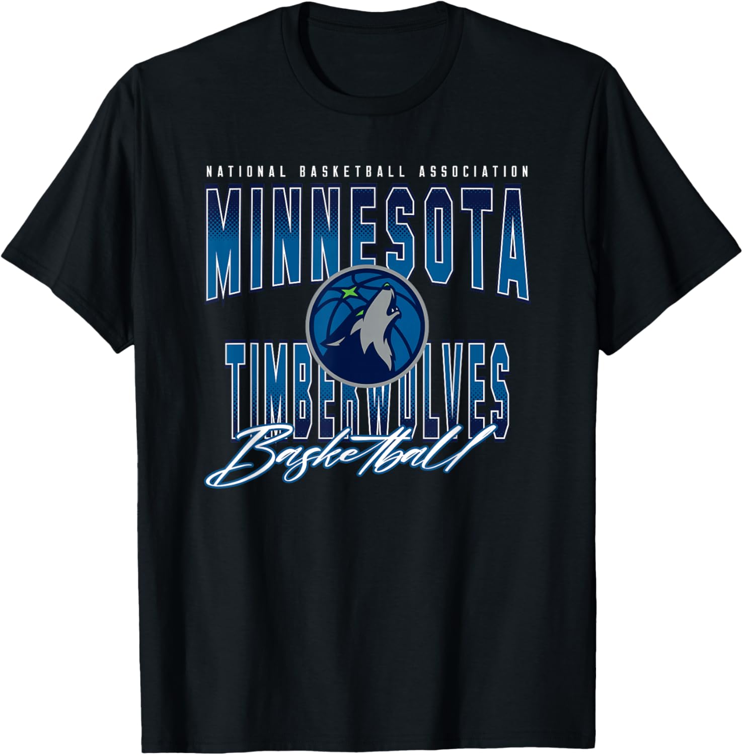 NBA Official Minnesota Timberwolves Fade Out T-Shirt for Fans - 1
