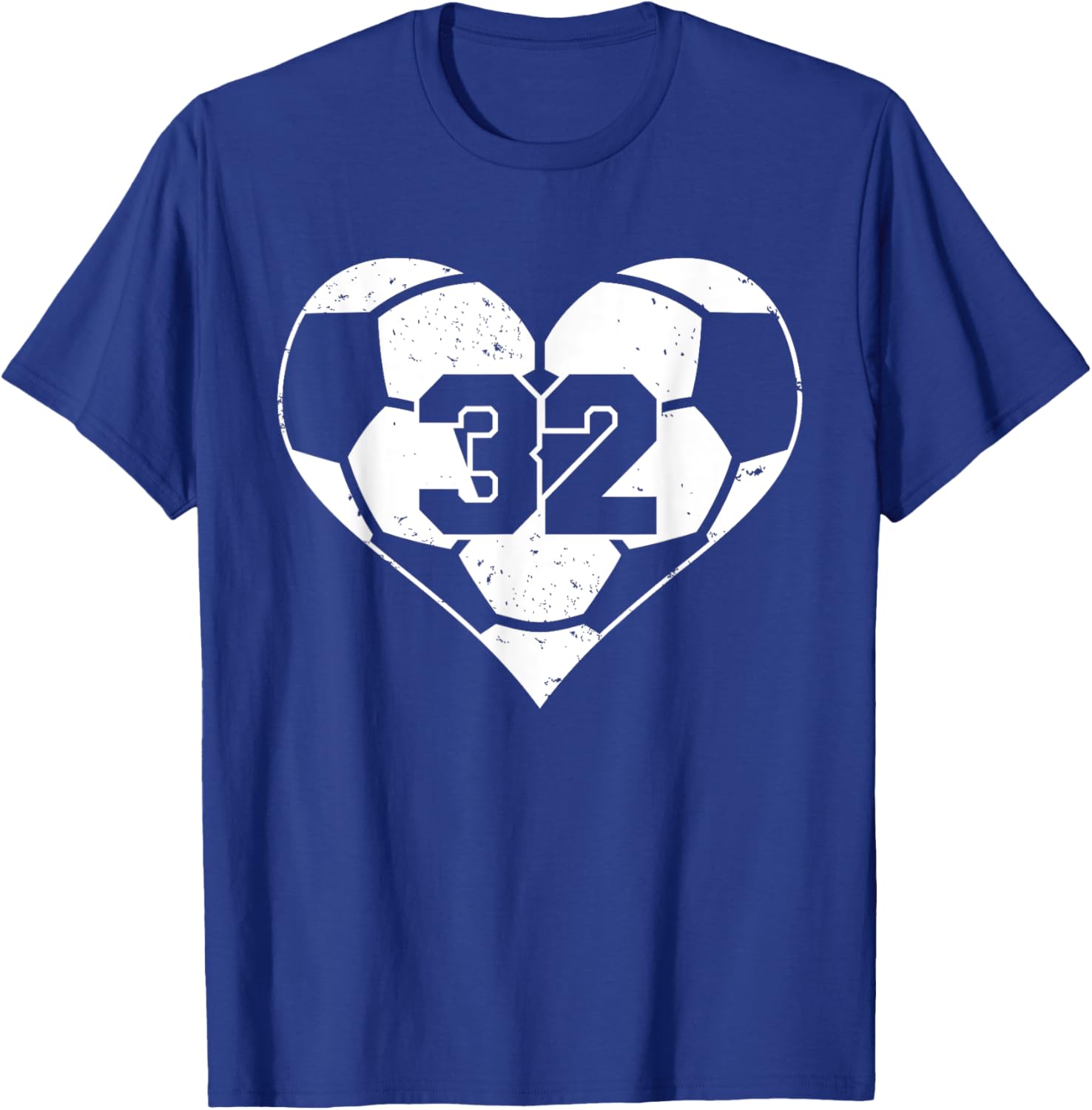 Funny Soccer Heart Game Day T-Shirt with Number 32 Jersey Design - 7