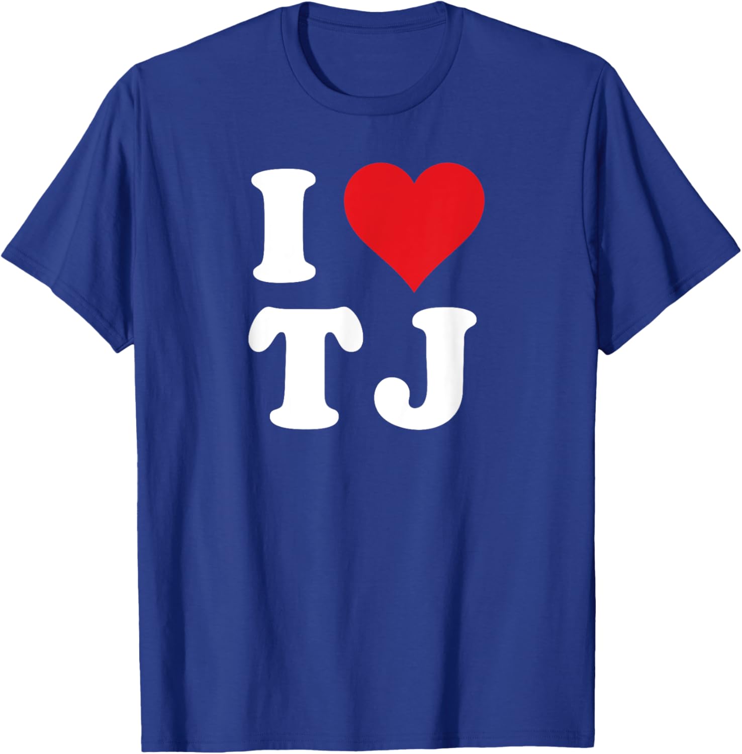 I Love TJ Initials T-Shirt Cute Heart Design for T J Fans - 3