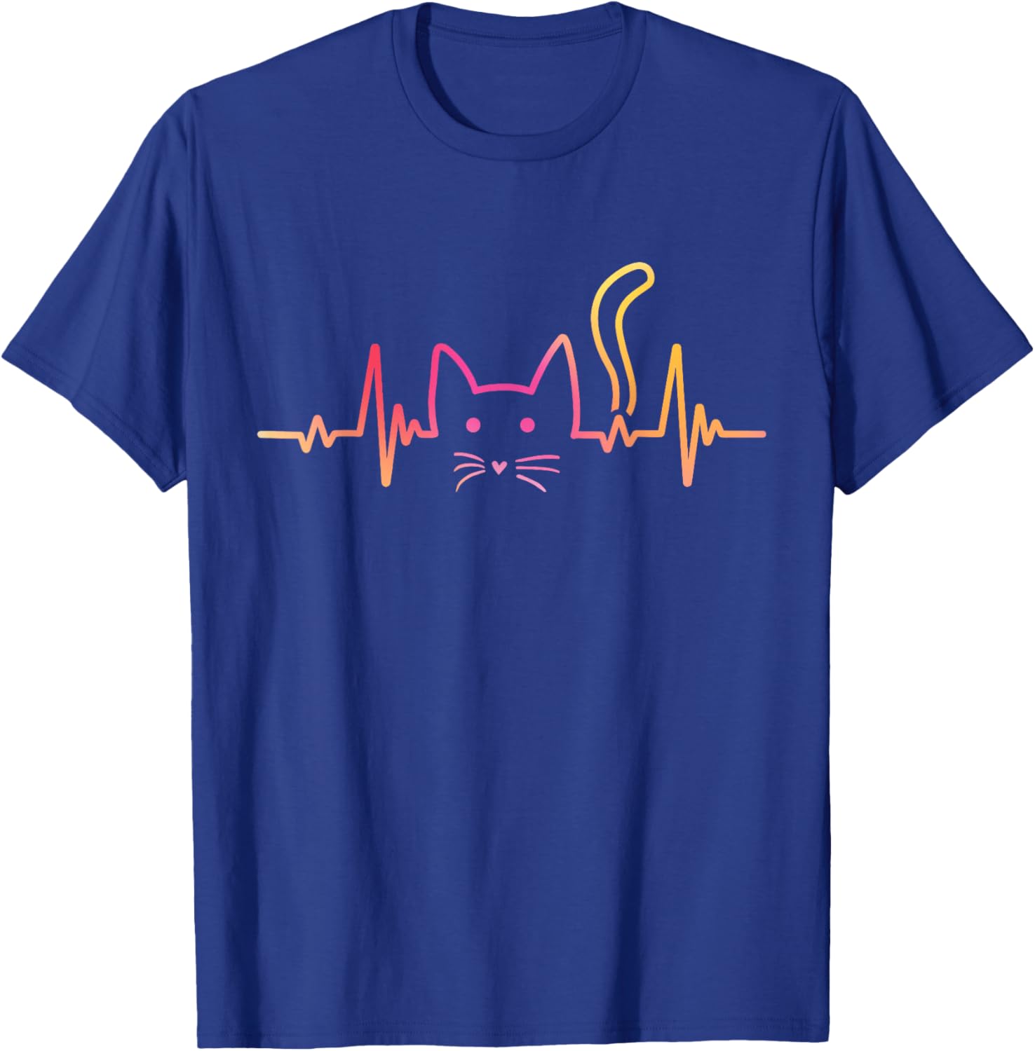 Fluffy Paws and Cuddles Heartbeat Cat Lover T-Shirt for Men and Women - 9
