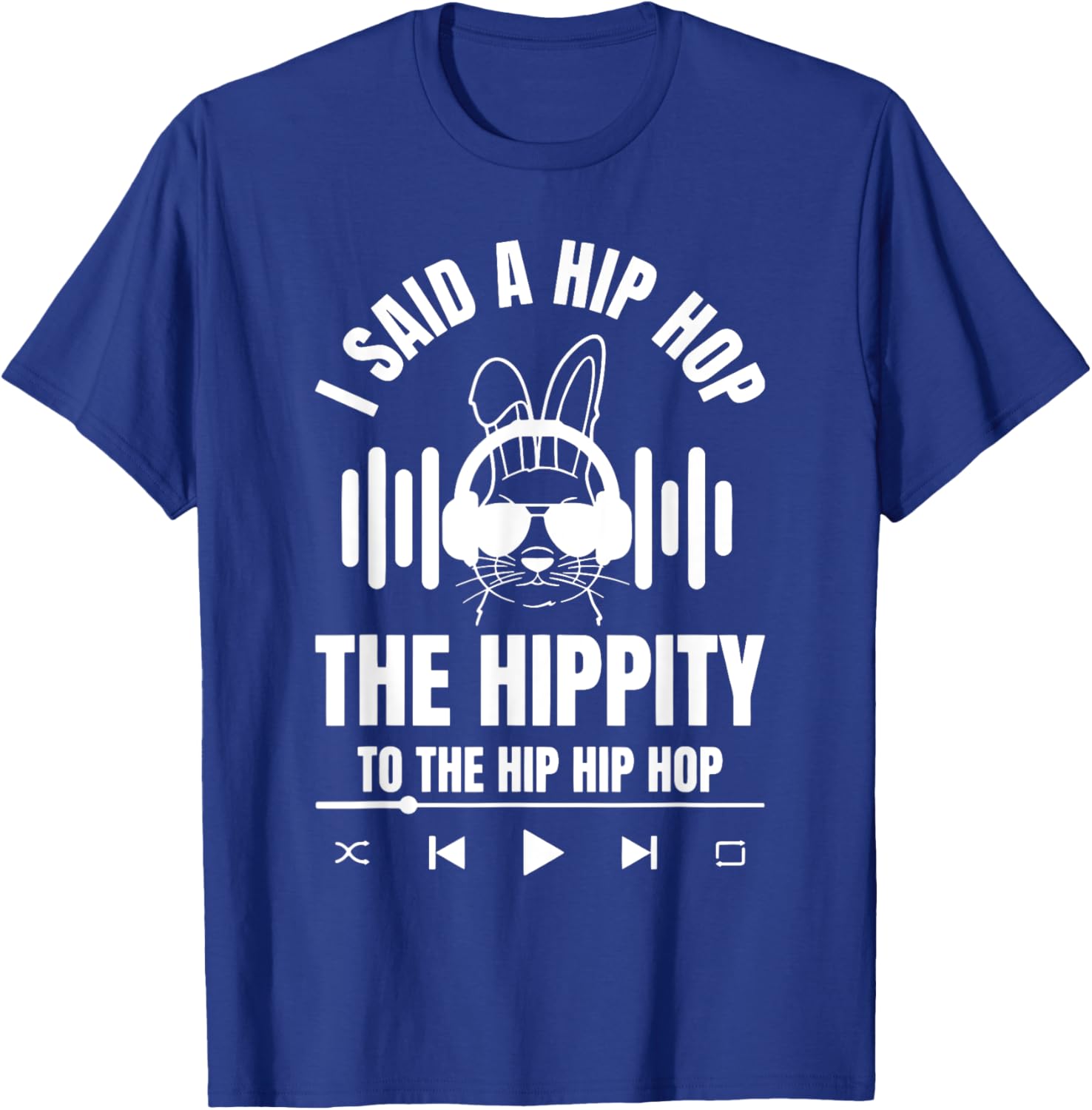 Funny Hip Hop Bunny Easter T-Shirt for Trendy Holiday Style - 1