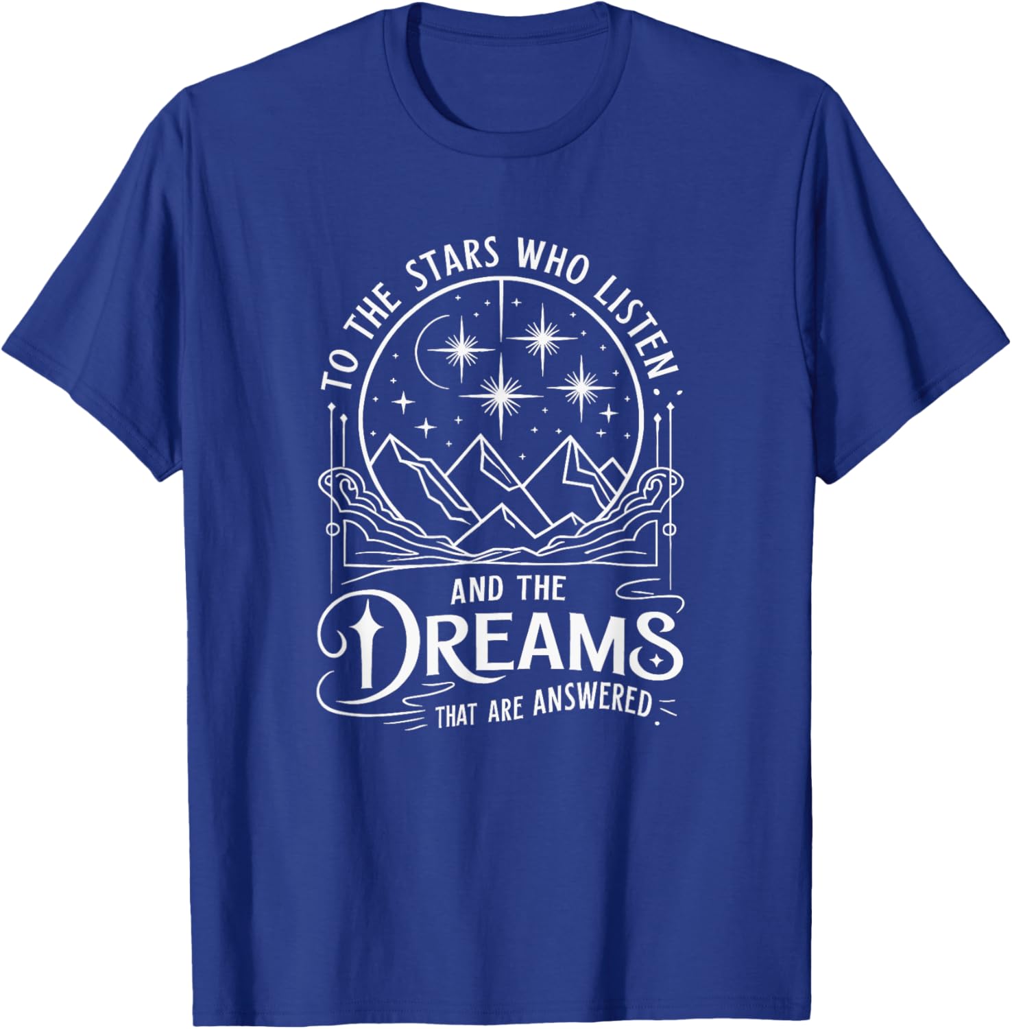To Stars Who Listen Fantasy Book Lover T-Shirt for Dreamy Readers - 2