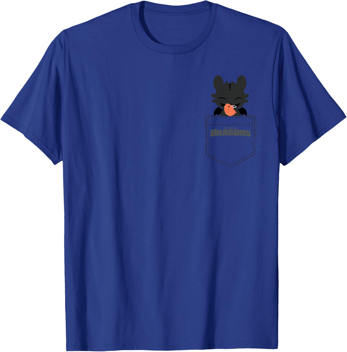 DreamWorks Dragons Toothless Faux Pocket T-Shirt for Fans and Adventures - 25