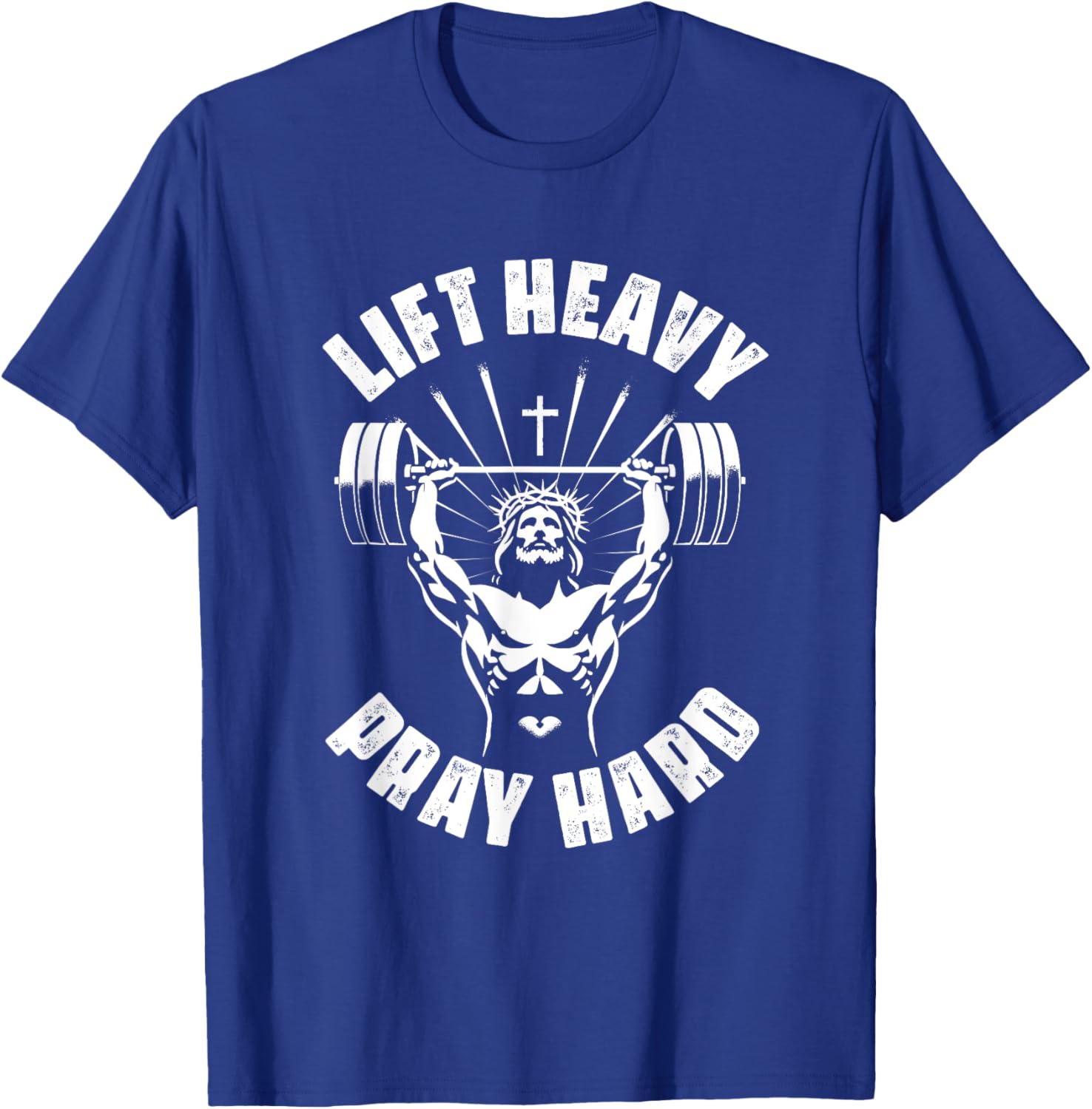 Lift Heavy Pray Hard Christian Bodybuilding T-Shirt for Gym Lovers - 12