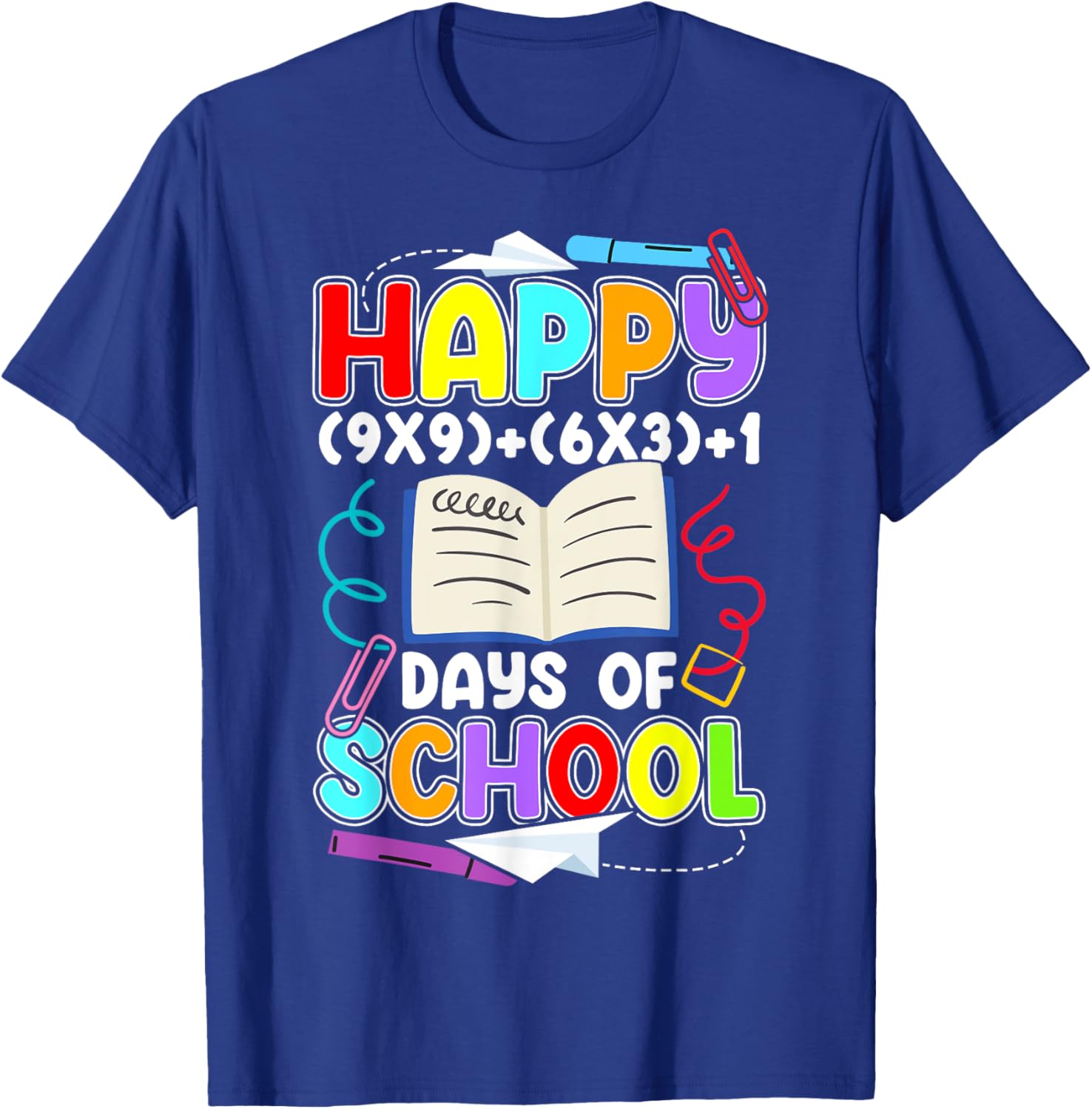 Happy 100 Days of School Math T-Shirt for Kids Celebrating 100th Day - 1