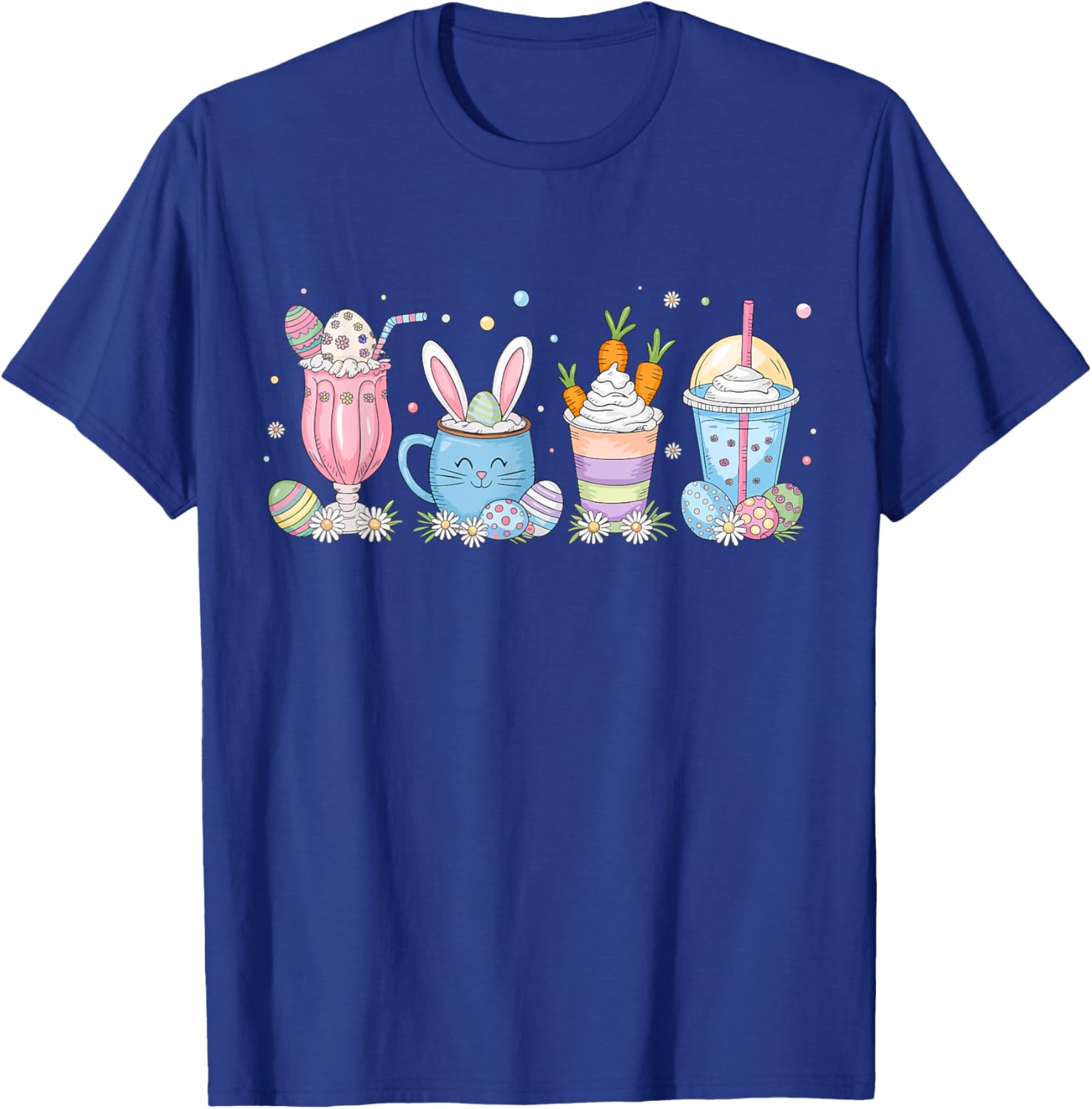 Coffee Lover T-Shirt for Women | Cute Latte Iced Cream Design for Easter - 9