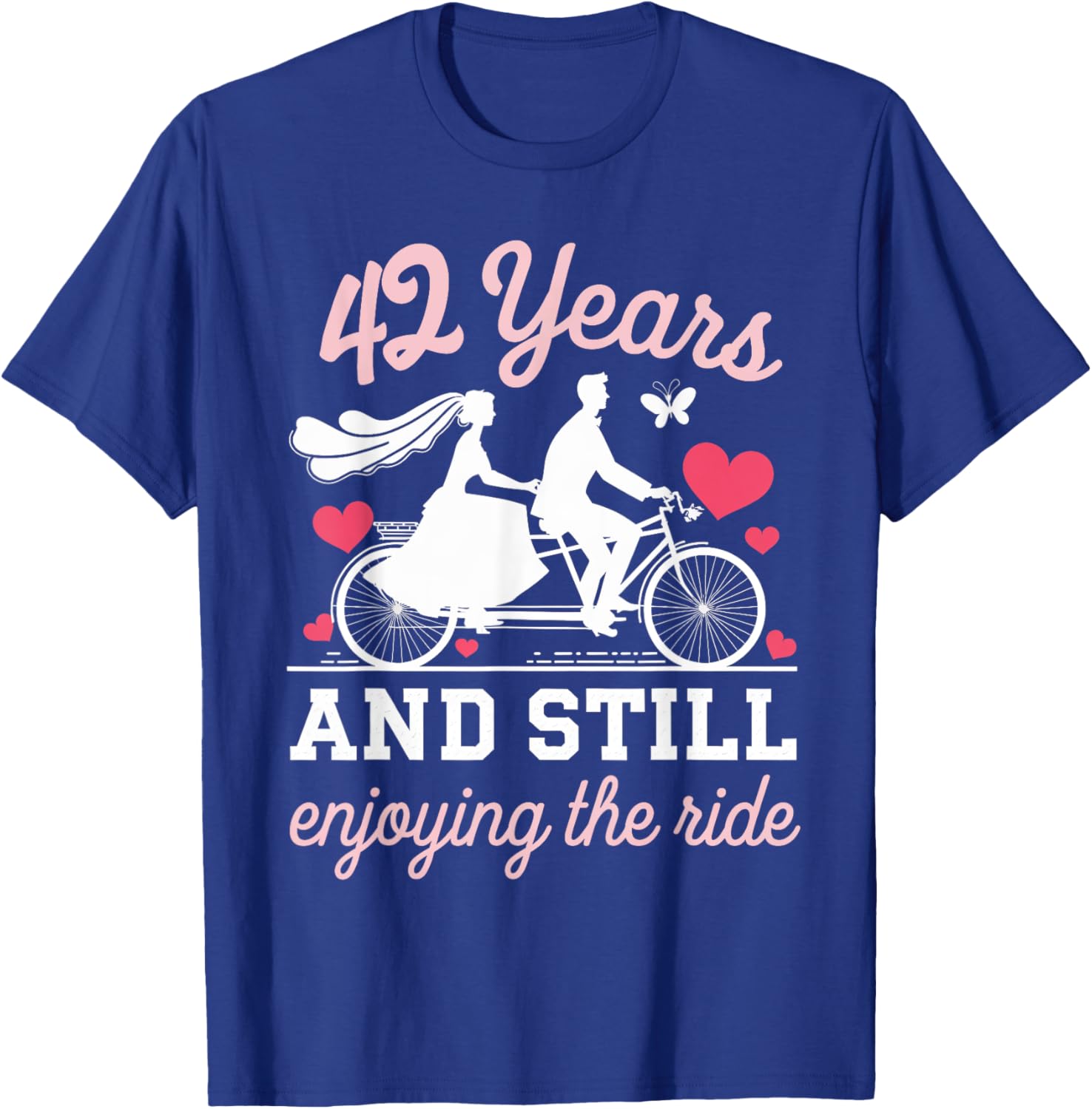 42nd Wedding Anniversary T-Shirt Enjoy the Ride 42 Years of Love - 9