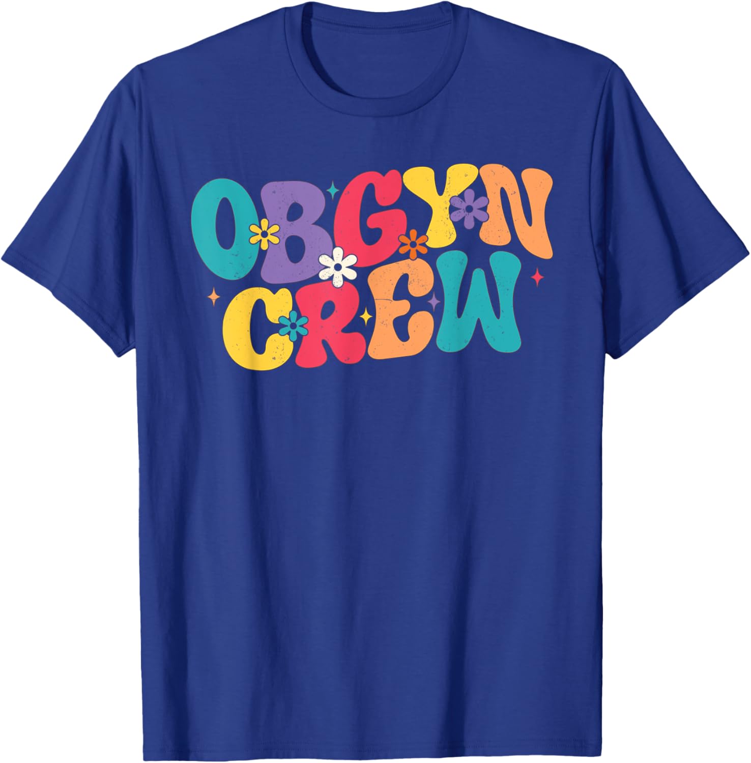 Retro Groovy OB-GYN Crew Nurse T-Shirt for Obstetrician Gynecologist - 8