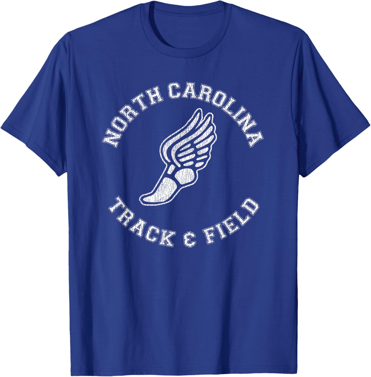 North Carolina Vintage 80s Track & Field Distressed T-Shirt for Fans - 12