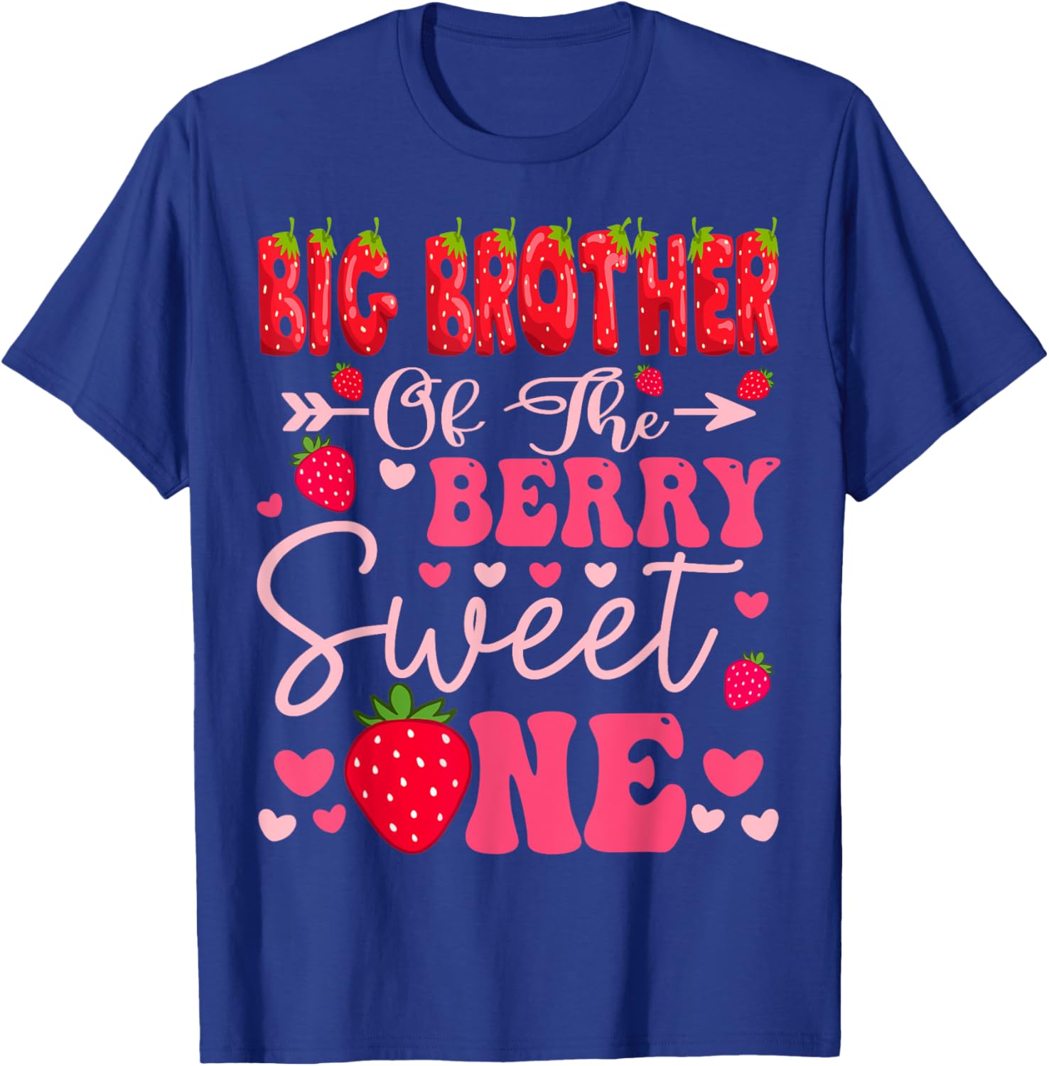 Big Brother Berry Sweet Strawberry 1st Birthday T-Shirt for Kids - 8