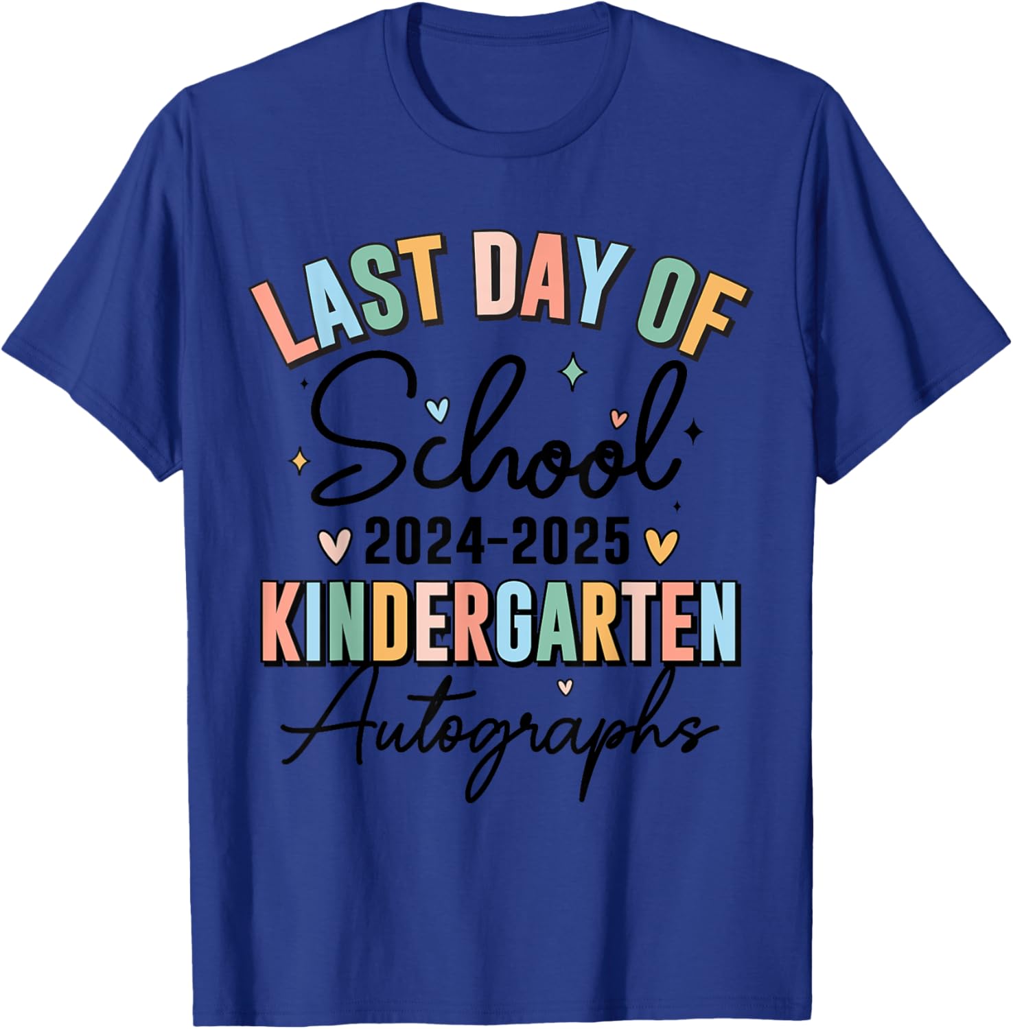 2024 Kindergarten Graduation T-Shirt for Boys and Girls with Autographs - 11
