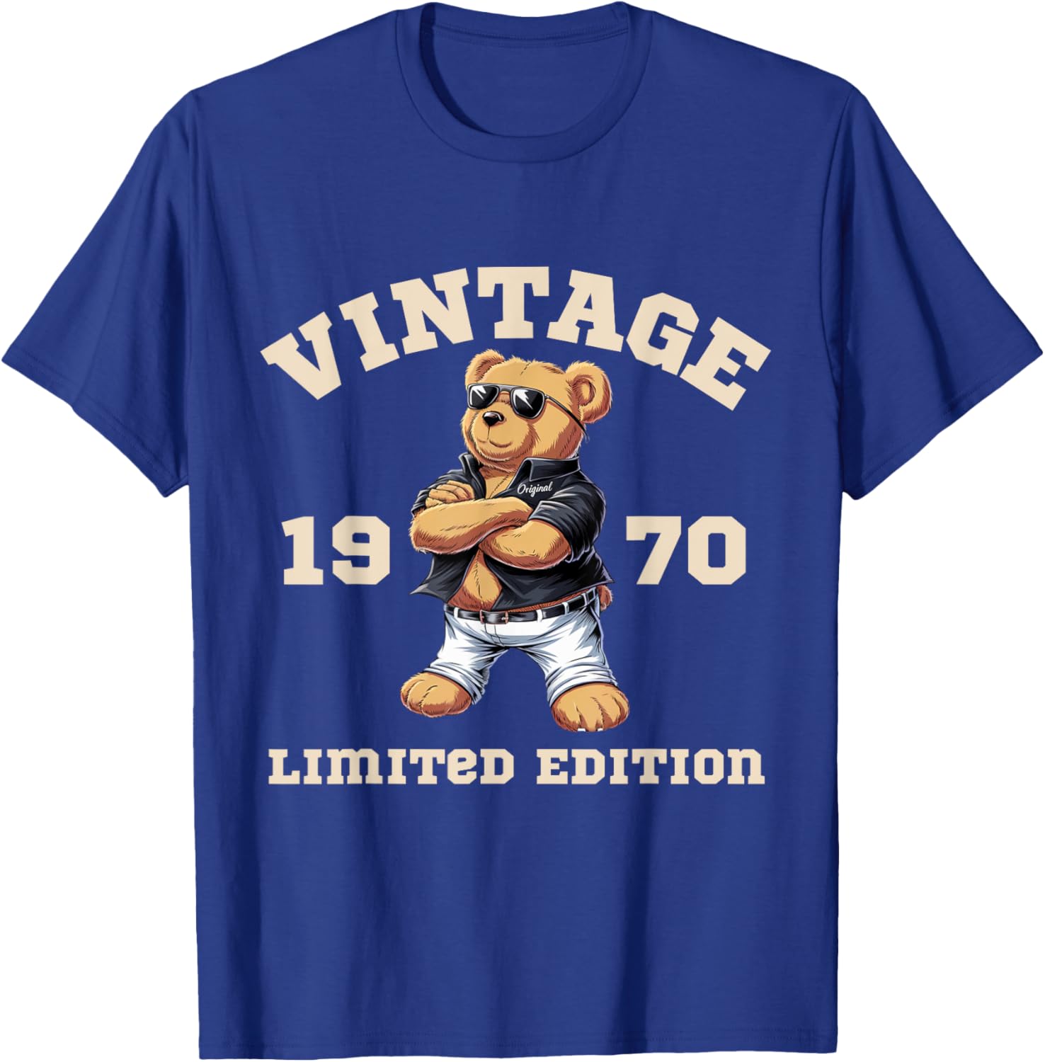 Mens Vintage 55th Birthday Teddy Bear T-Shirt for 1970 Born Lovers - 19