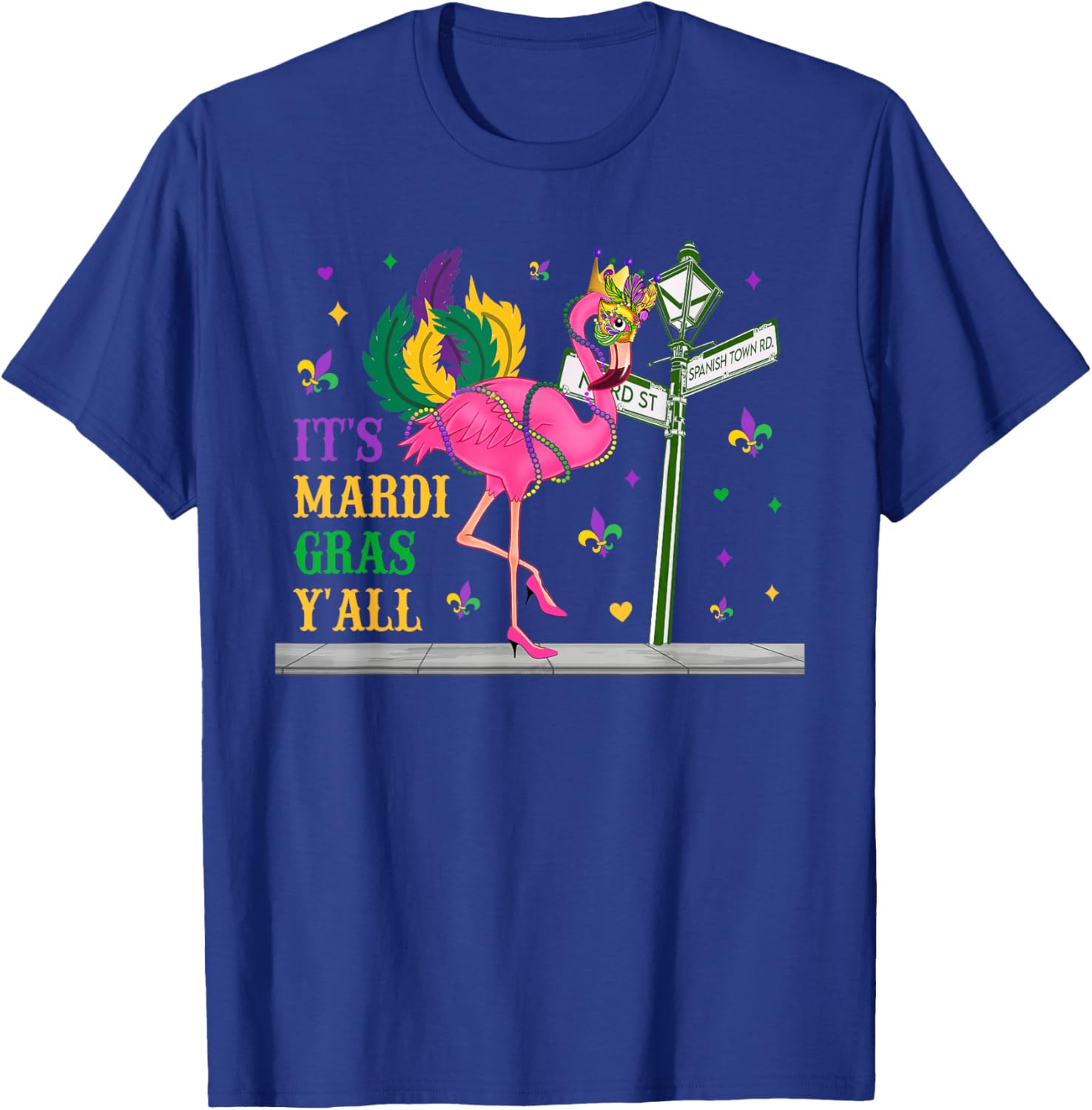 Mardi Gras Flamingo Costume T-Shirt for Girls and Women Fun Festive Wear - 5
