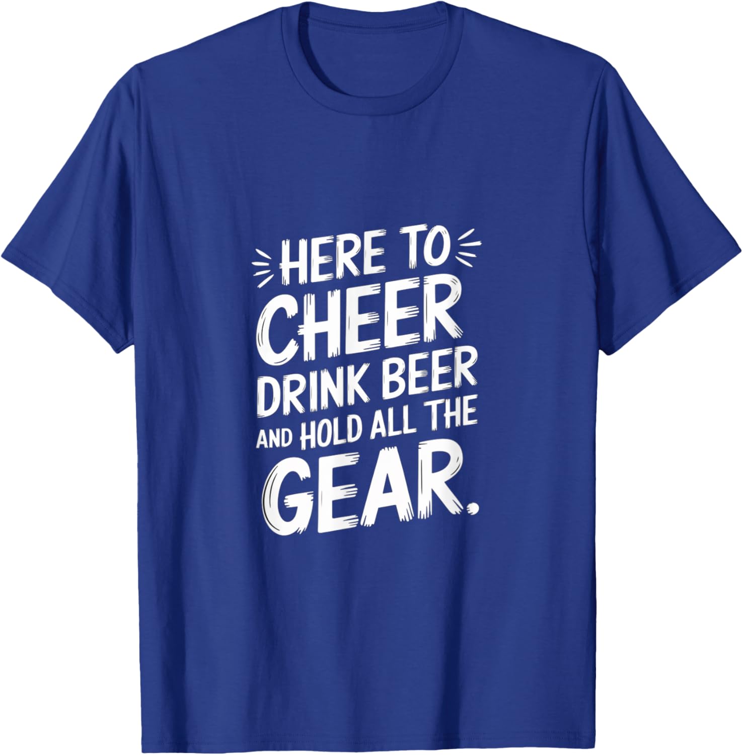 Here to Cheer Drink Beer and Hold Gear Fun T-Shirt for Party Lovers - 2