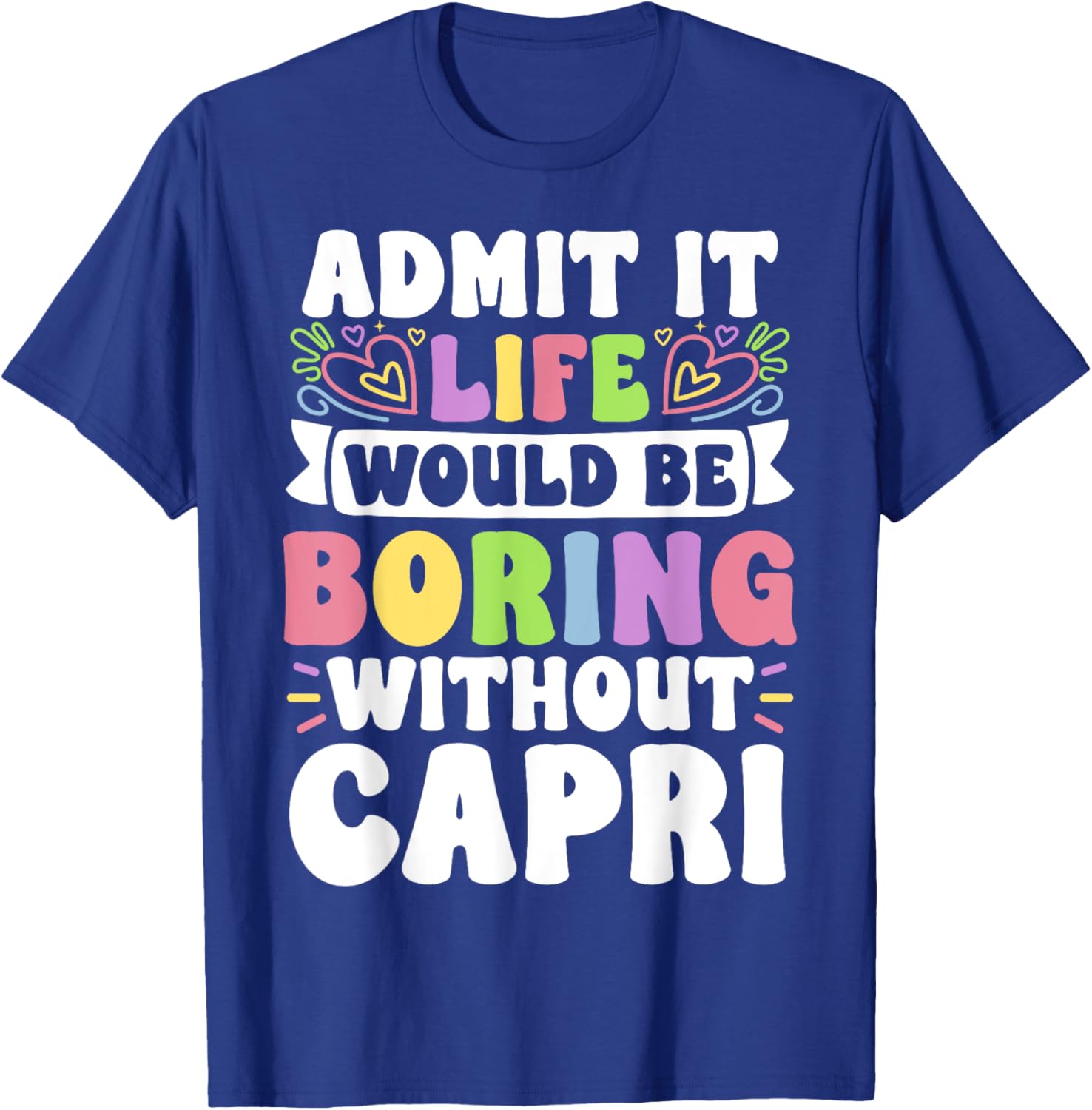 Funny Personalized Capri Family T-Shirt with Custom First Name Design - 6