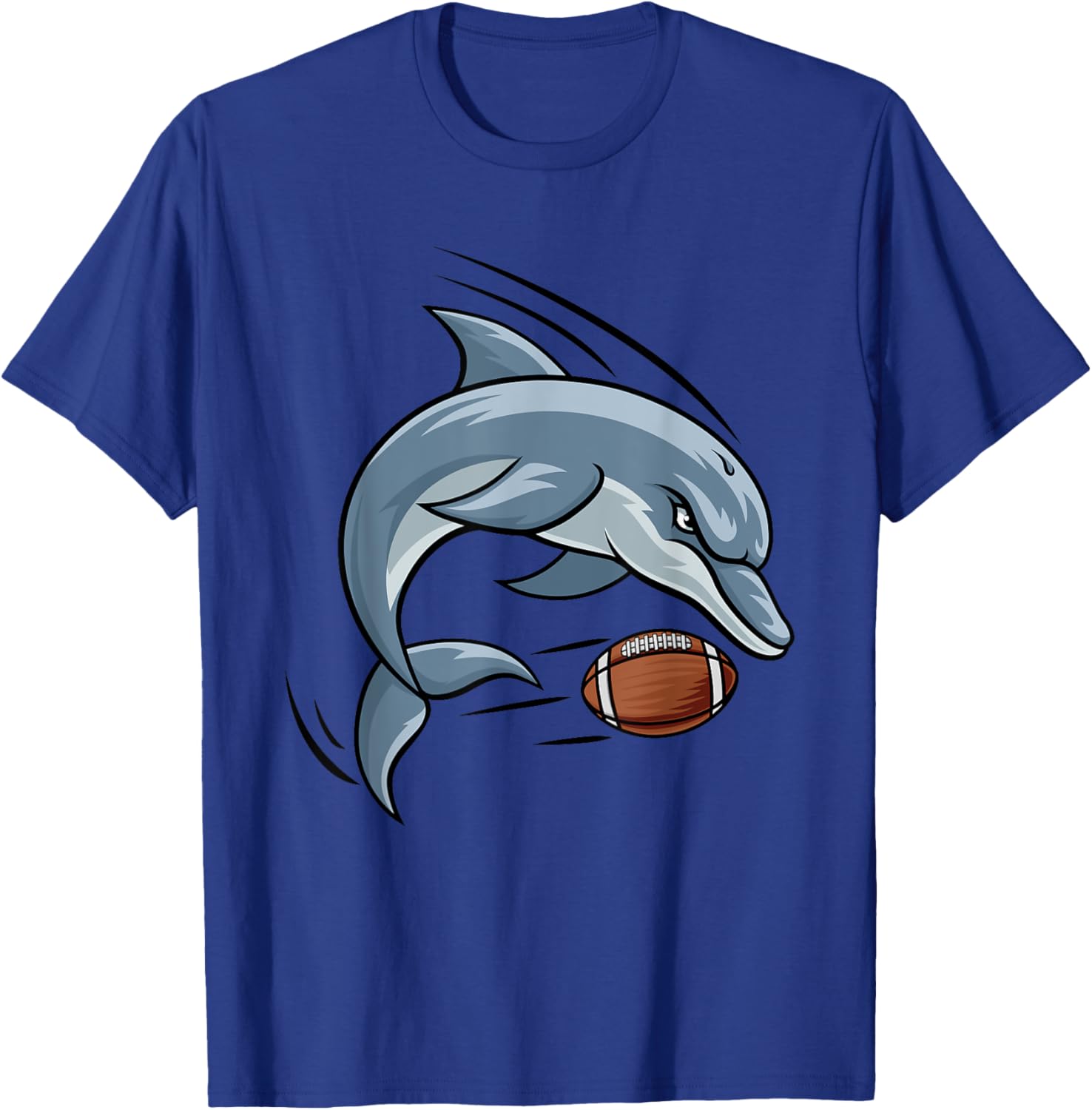 Dolphin Cartoon Character Football T-Shirt for Fun and Sporty Style - 25