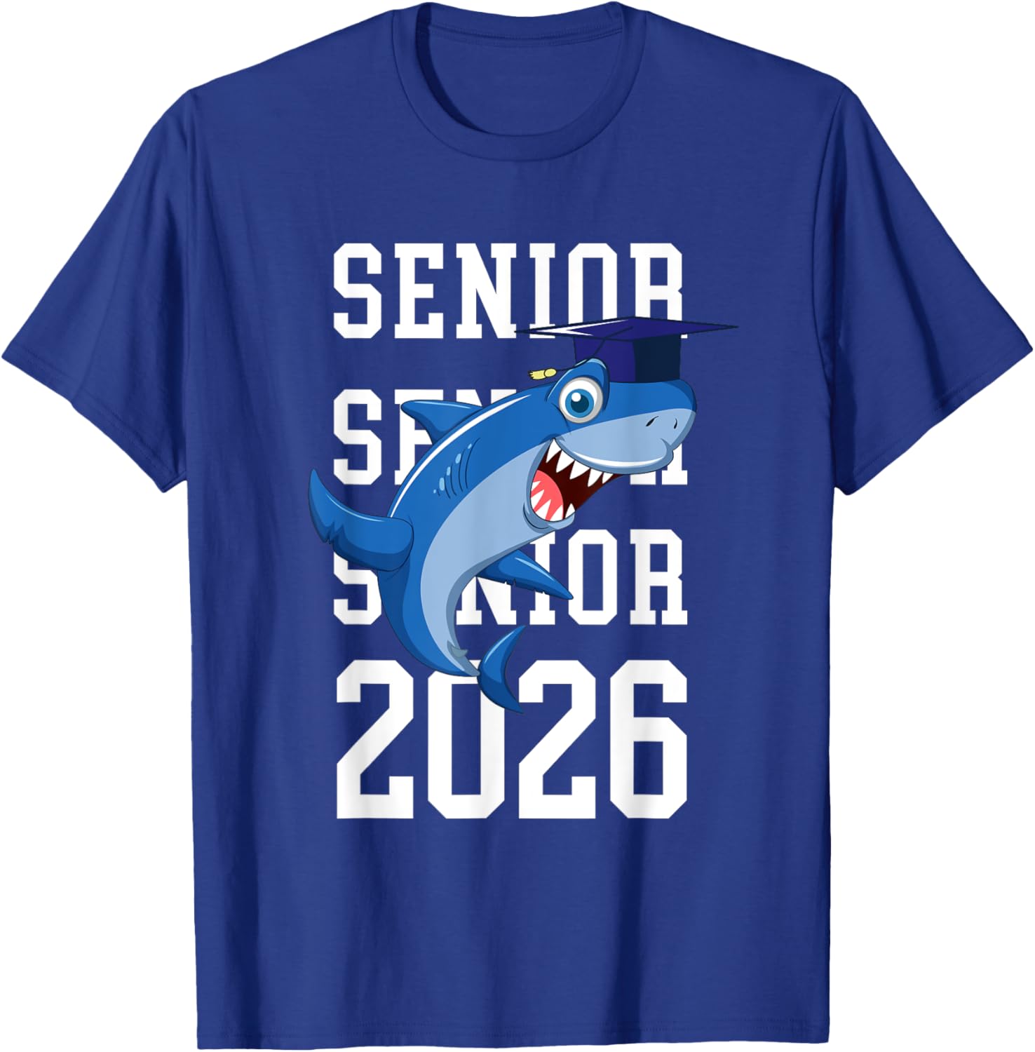Shark Senior 2026 Graduation T-Shirt for College and Grad School Achievement - 14