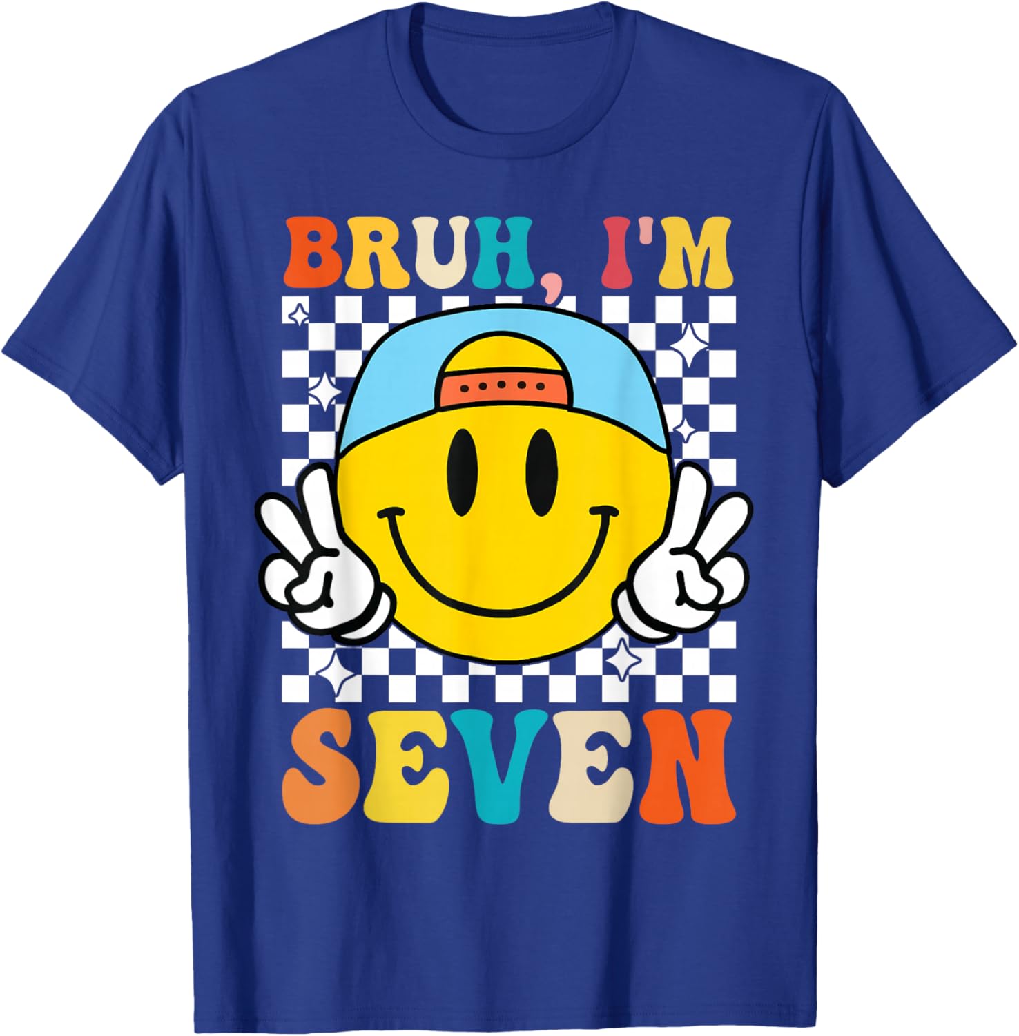 Groovy 7th Birthday T-Shirt for Boys and Girls - Fun 7 Year Old Apparel - 15