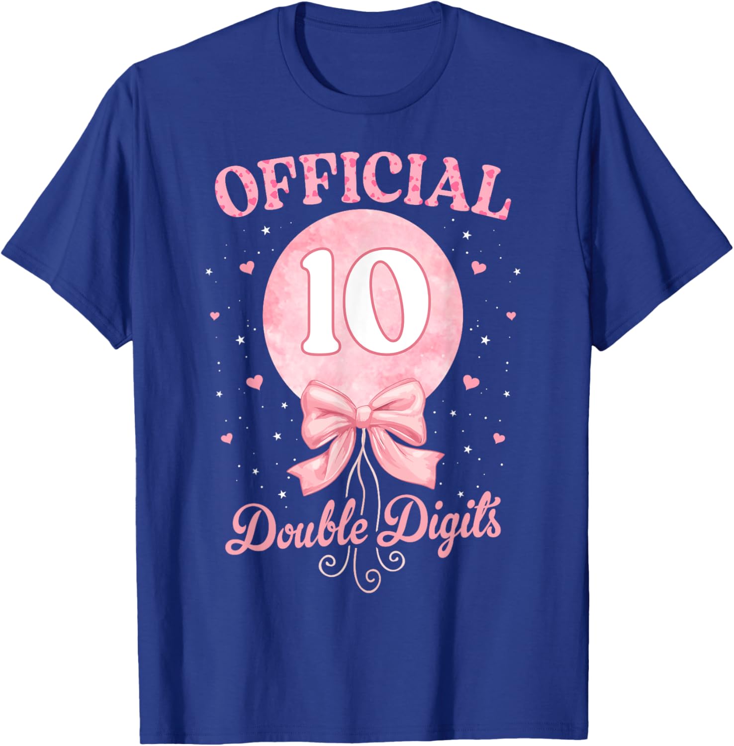 Pink Coquette Bow T-Shirt for 10 Year Old Birthday Girl Celebration - 6