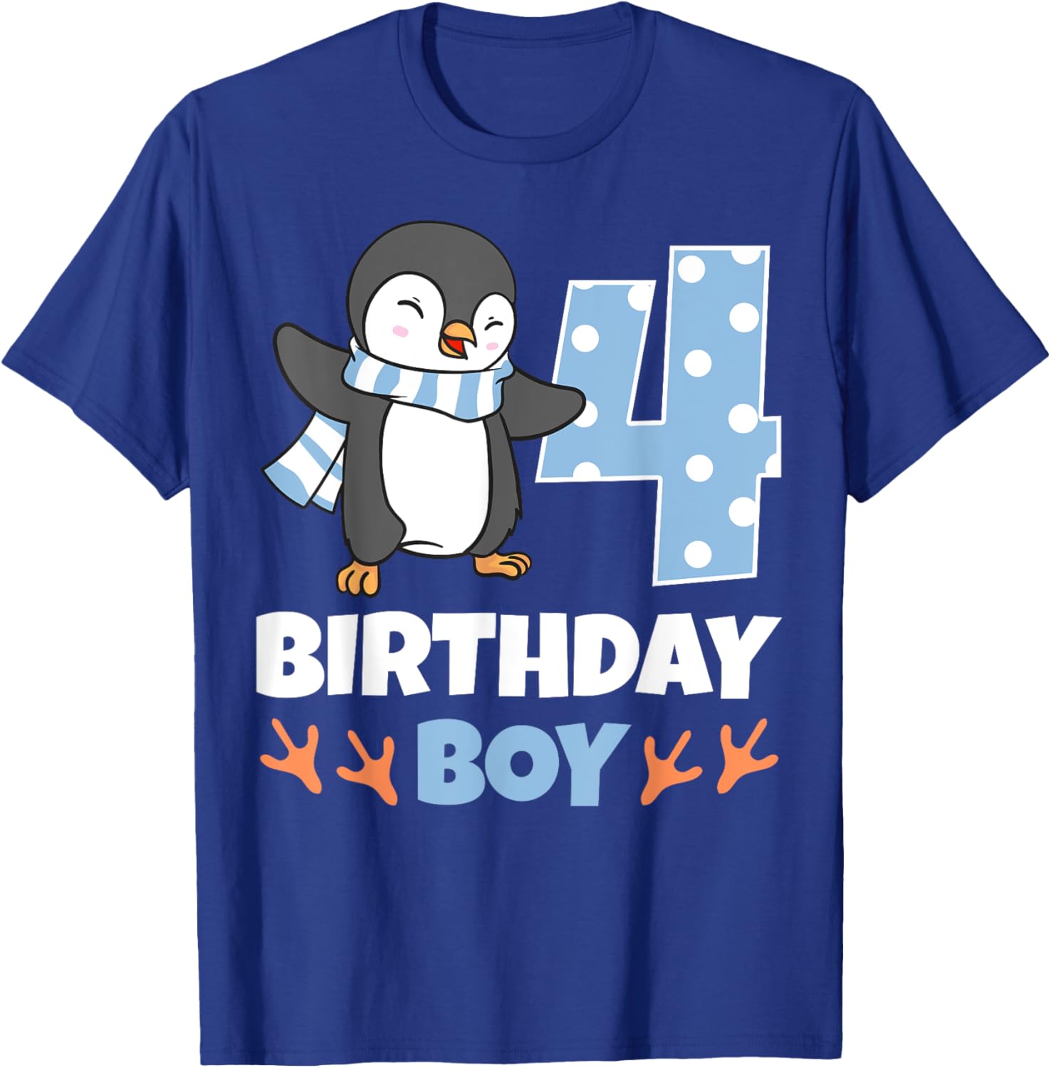 Adorable Penguin 4th Birthday Boy Winter Theme Party T-Shirt - 10