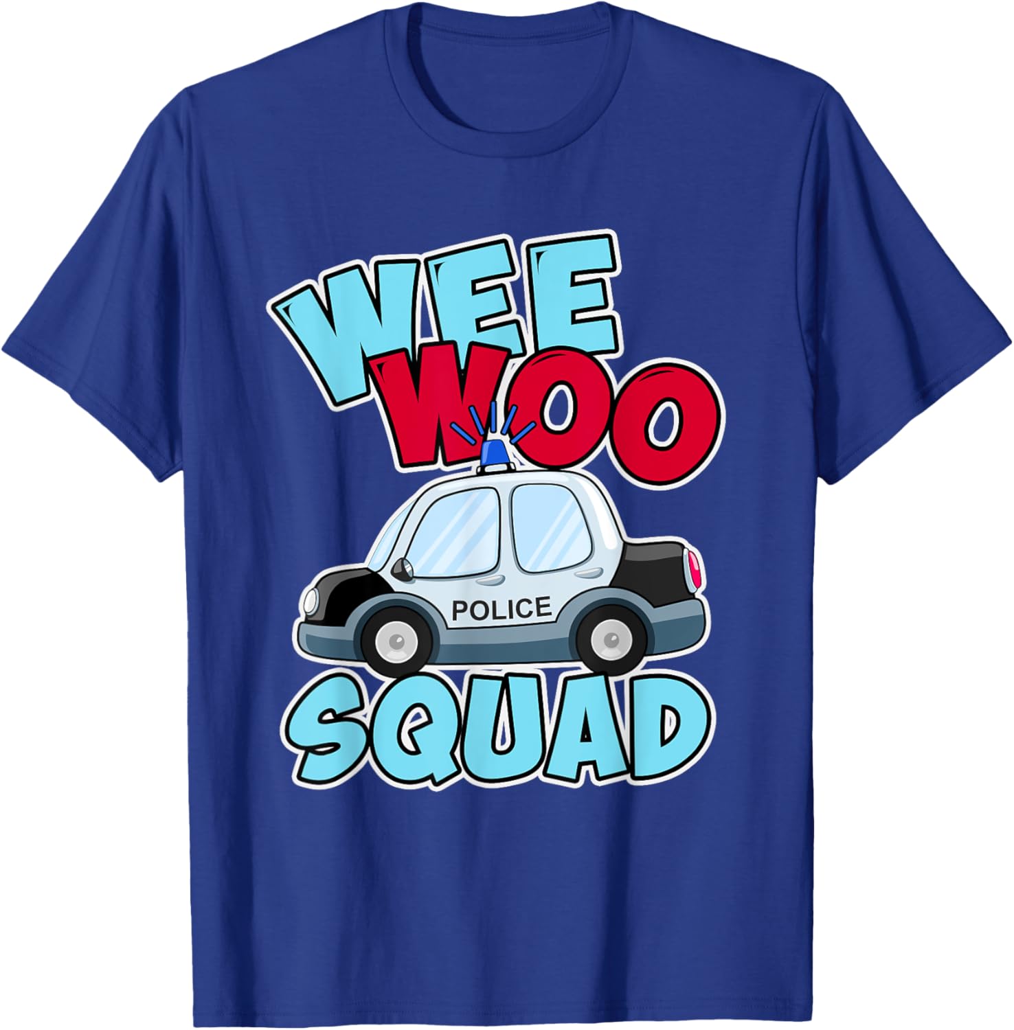 Wee Woo Squad Police Car T-Shirt for Kids - Fun Policeman Design - 14