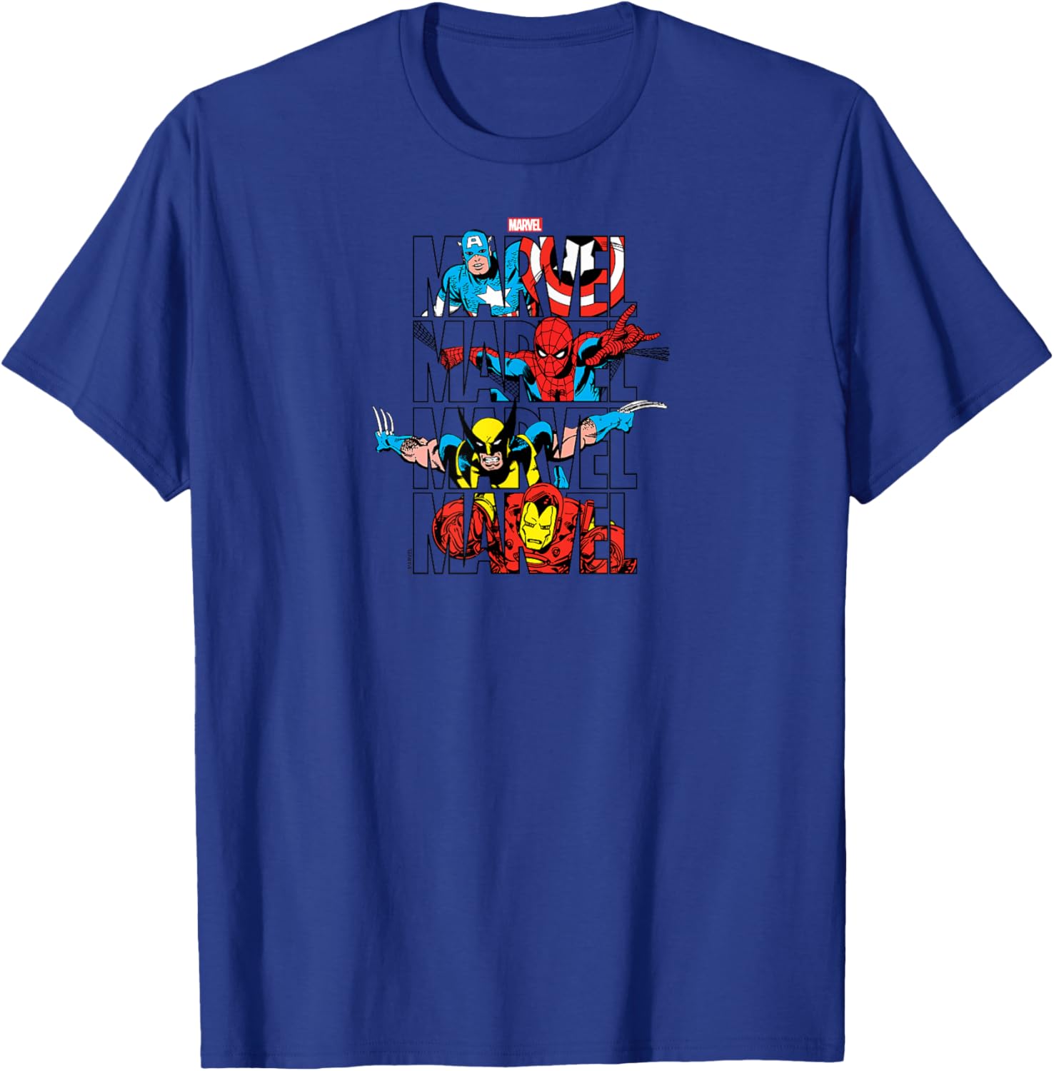 Marvel Logo Stack T-Shirt Stylish Graphic Tee for Fans and Collectors - 7