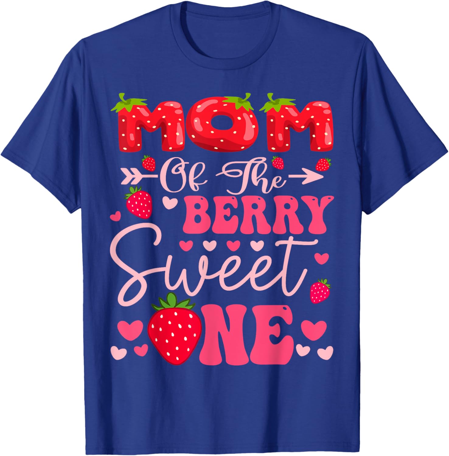 Mom Of The Berry Sweet One Strawberry First Birthday Girl T-Shirt - 4