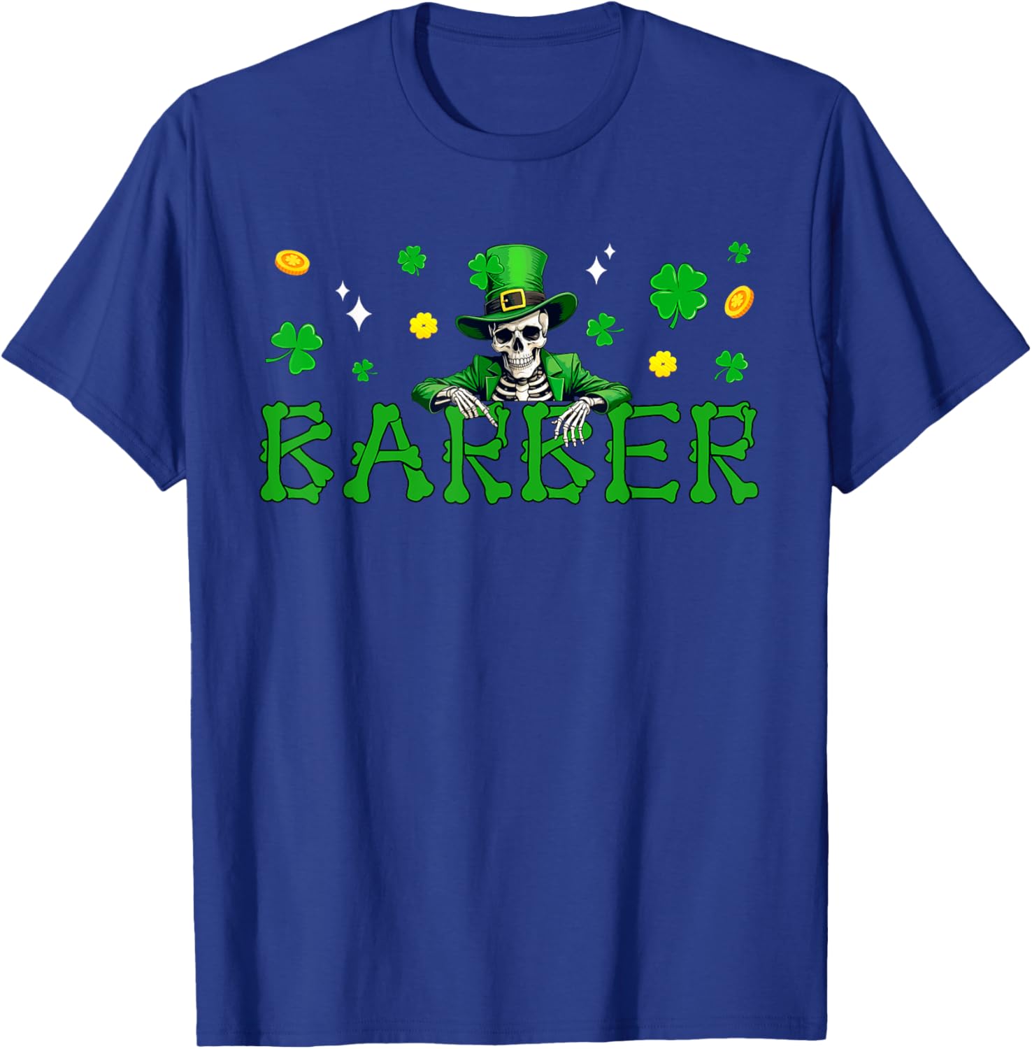 St. Patrick's Day Skeleton Shamrock T-Shirt for Irish Job Fans - 19
