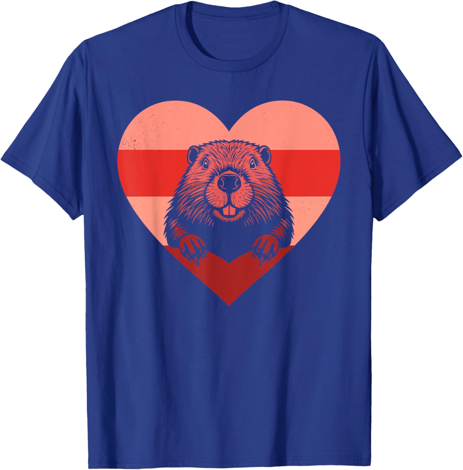 Retro Heart Beaver Vintage Valentine T-Shirt for Everyone - Fun Gift Idea - 9