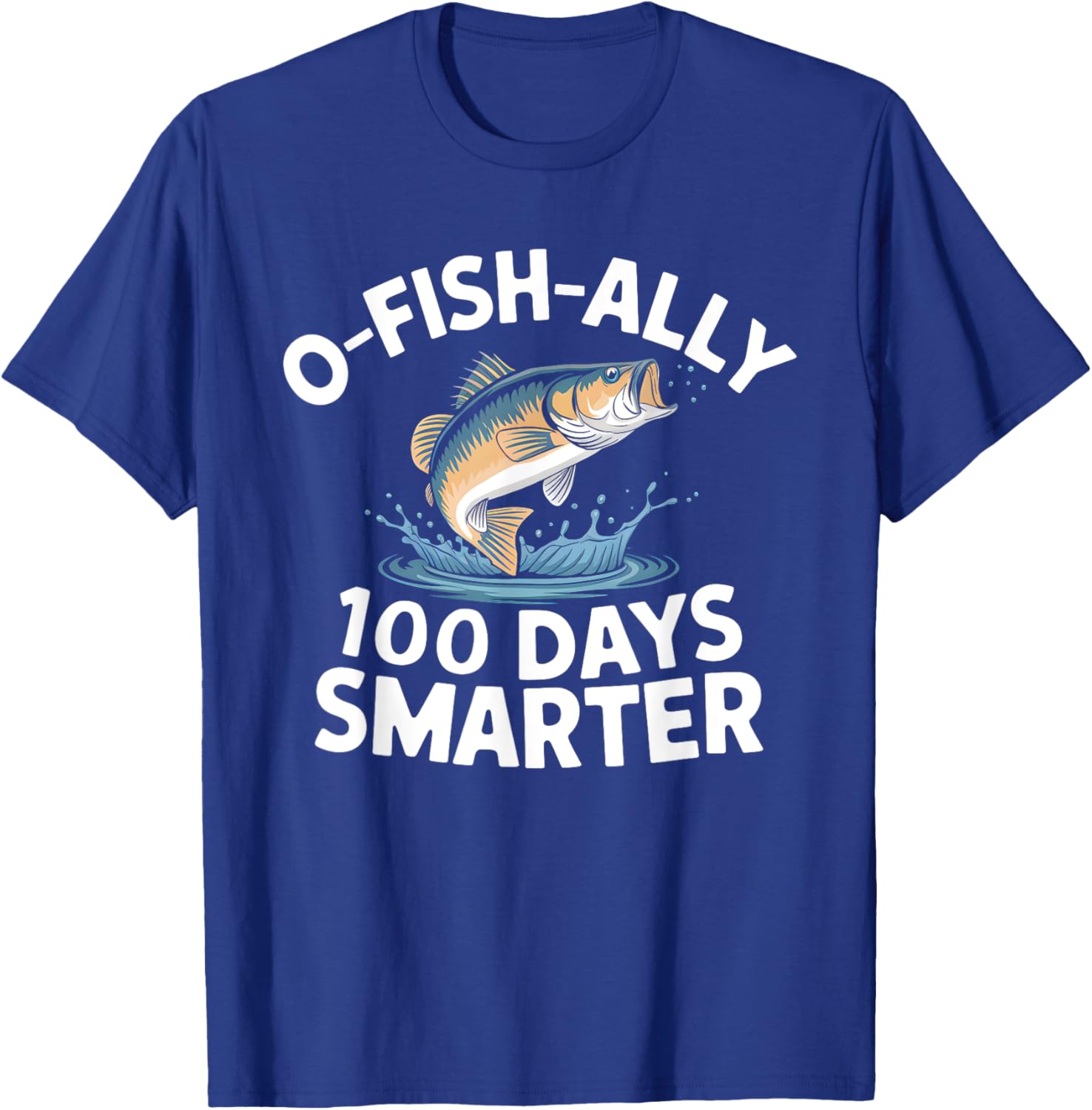 100 Days Smarter Kids Fishing T-Shirt for 100th Day of School Fun - 18