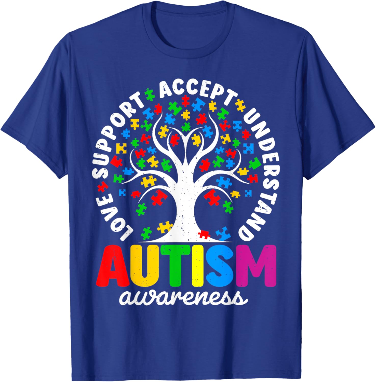 Funny Tree of Life Autism Awareness T-Shirt for Supporters - 14