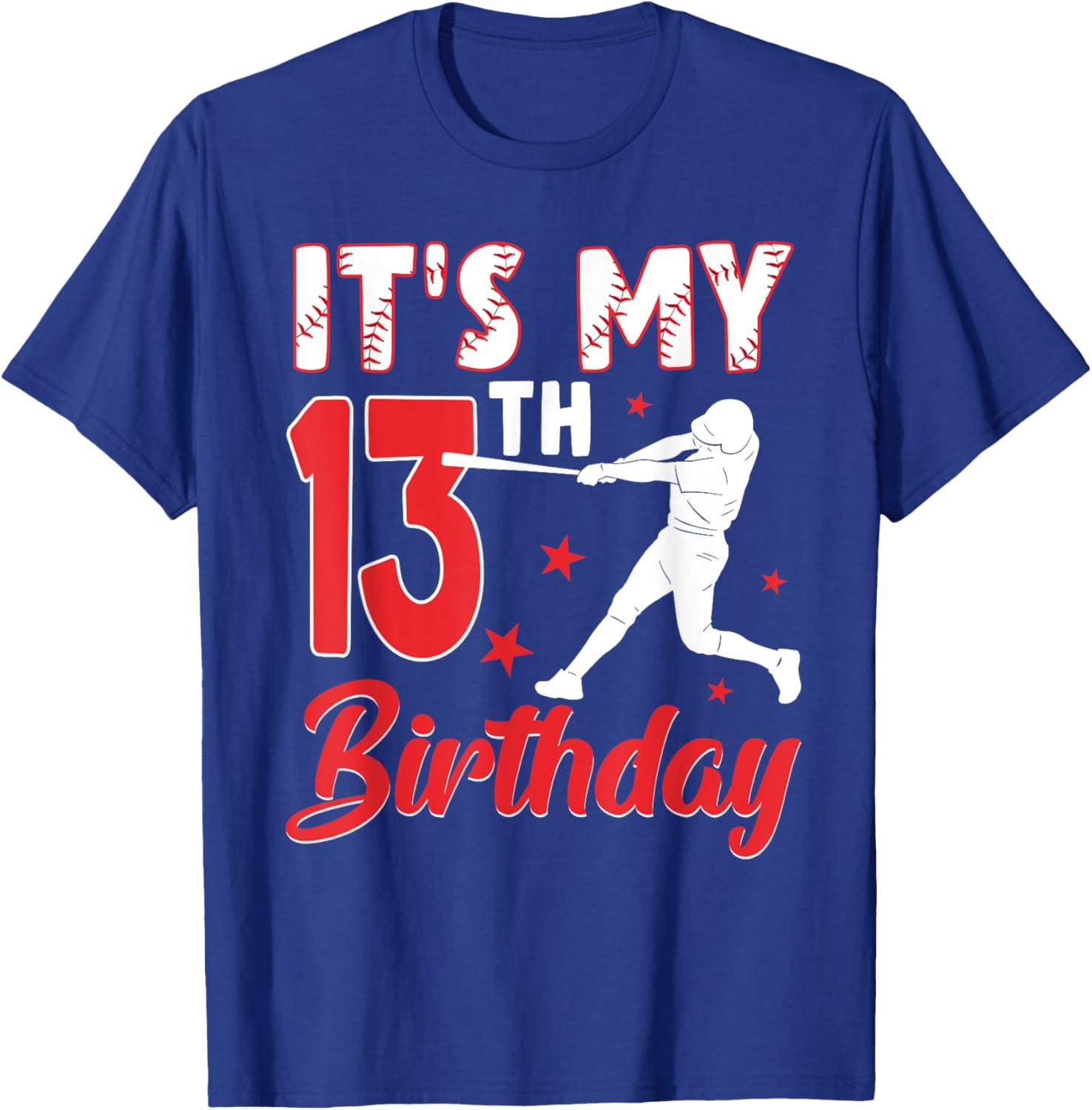 It's My 13th Birthday Boy Baseball Party T-Shirt for 13 Year Olds - 8
